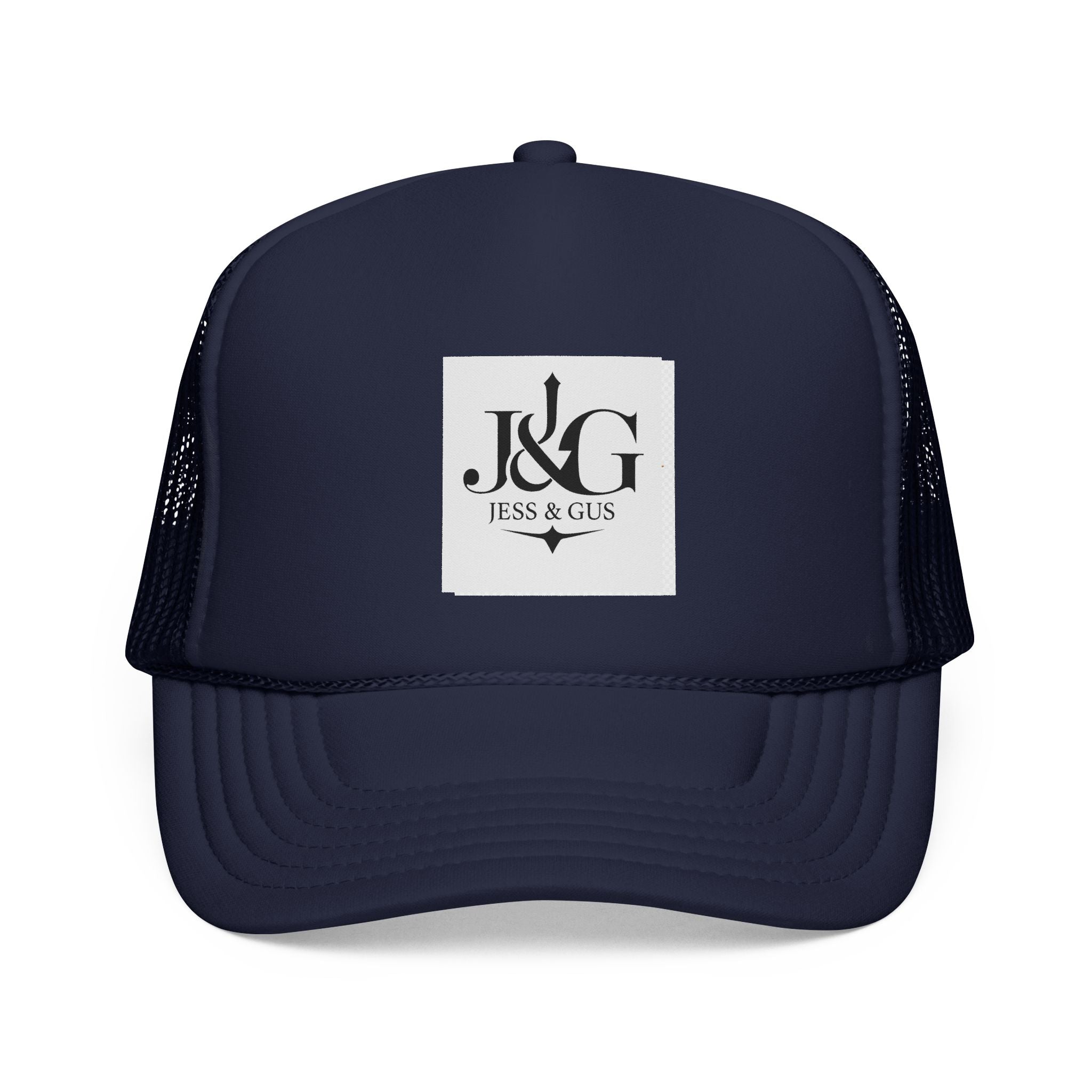 J&G (Jess & Gus) Trucker Cap — Embroidered Logo Mesh Hat | Inspired by Movement & Purpose