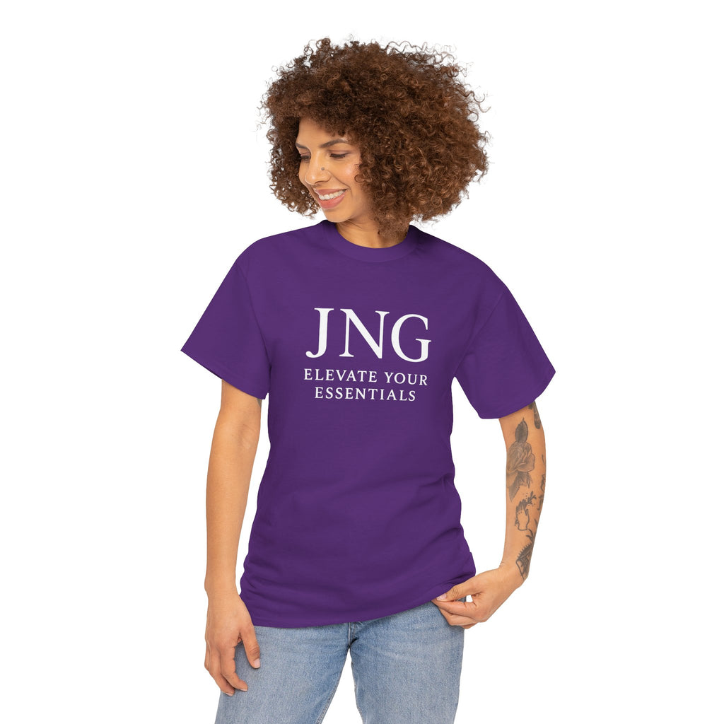 JNG “Elevate Your Essentials” Tee  Minimalist Premium Logo T-Shirt