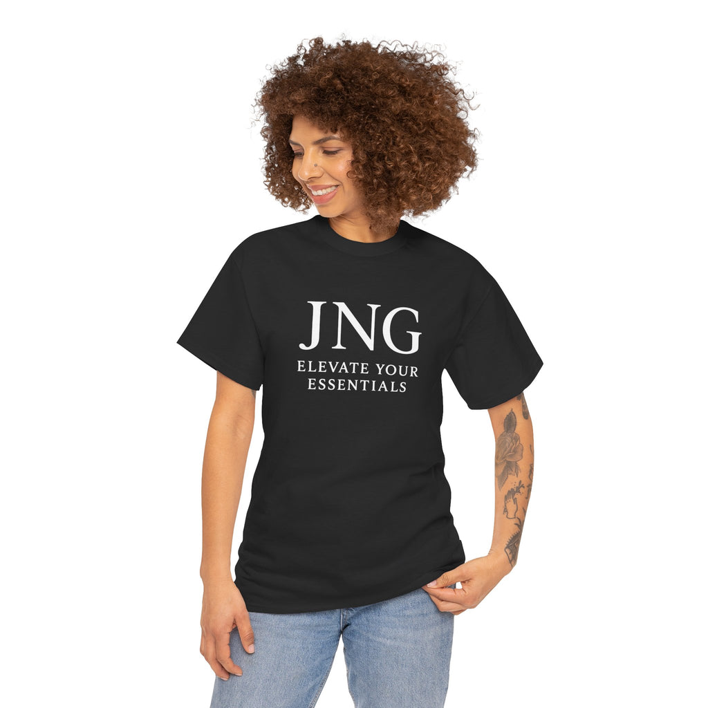 JNG “Elevate Your Essentials” Tee  Minimalist Premium Logo T-Shirt