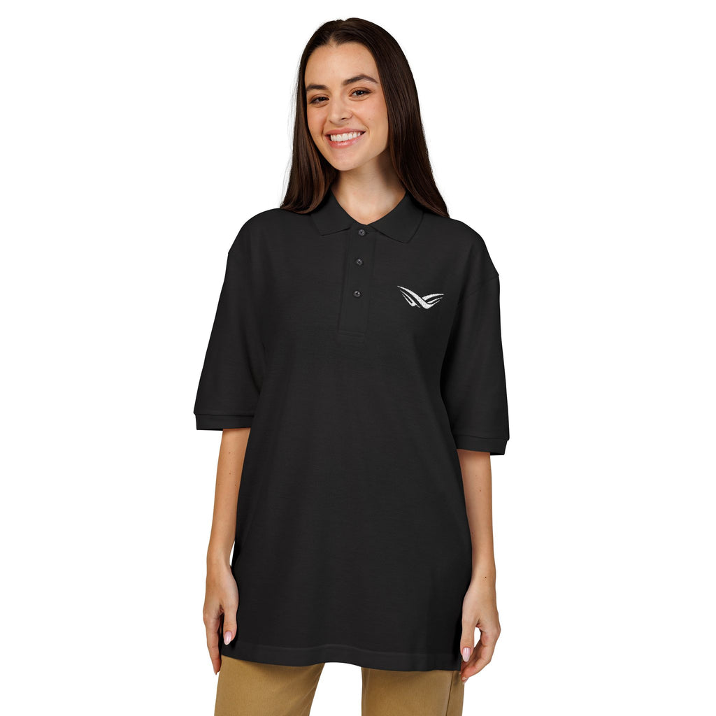 Embroidered Wing Logo Polo Shirt — Classic Lightweight Golf & Casual Polo