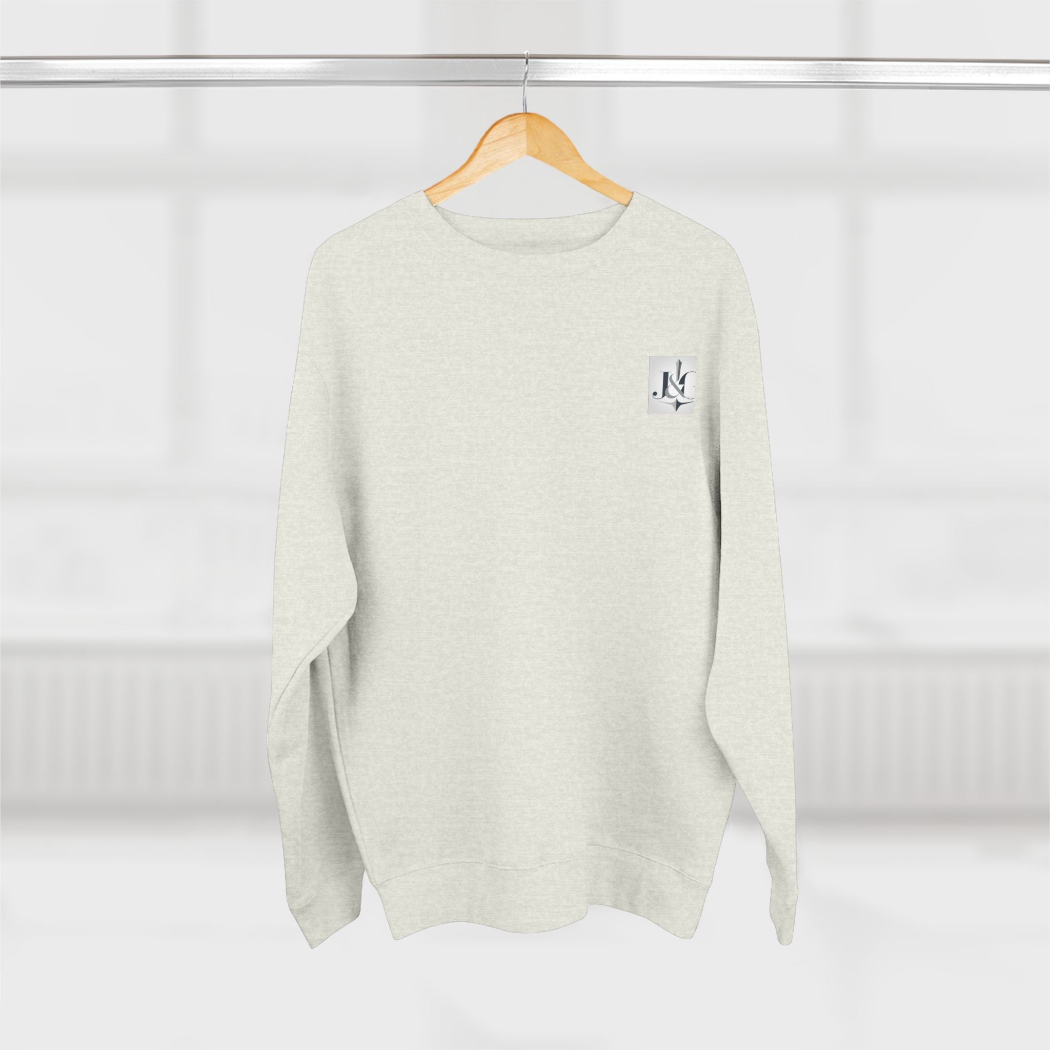 J&G Classic Crewneck Sweatshirt – Minimal Logo | Designed by Jess & Gus