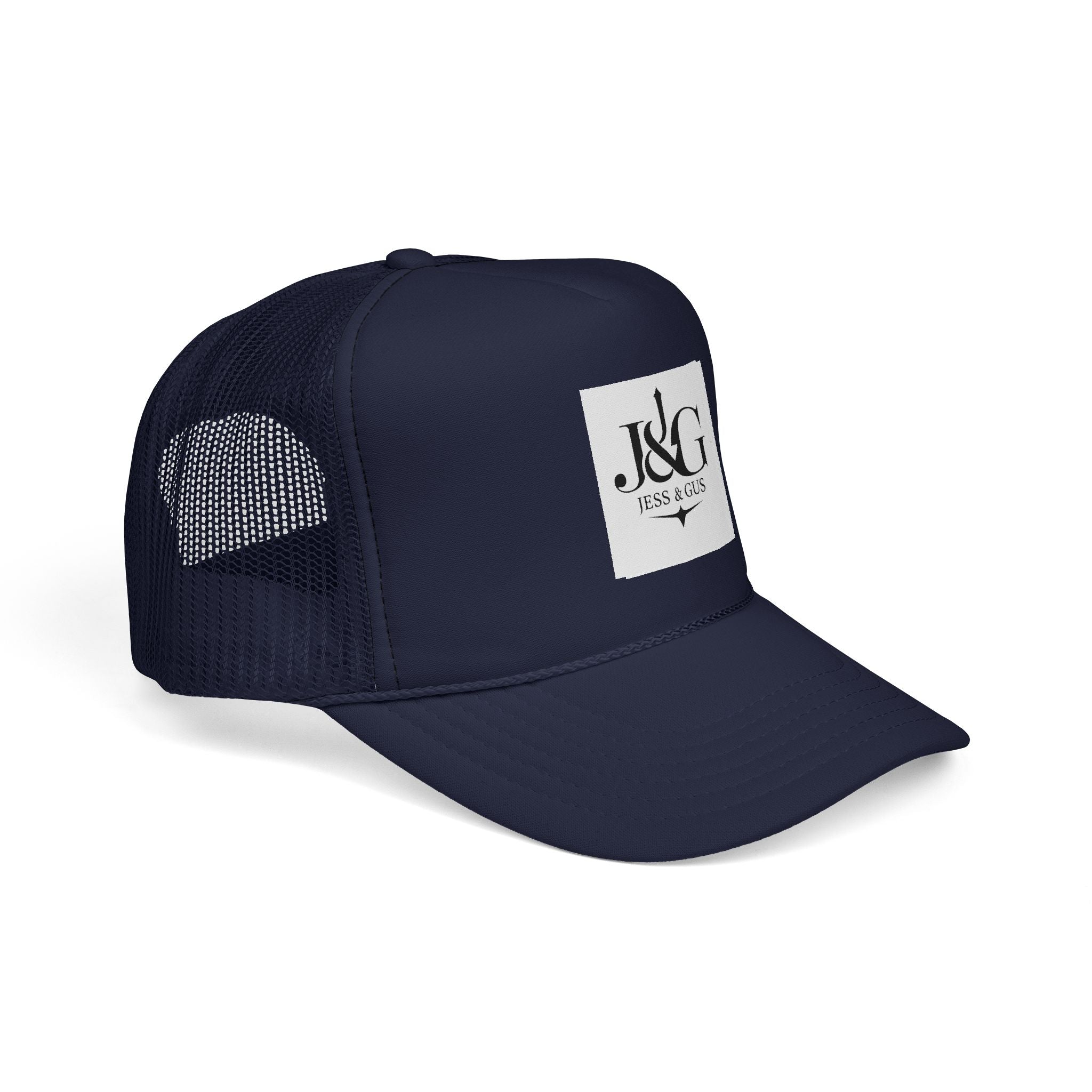 J&G (Jess & Gus) Trucker Cap — Embroidered Logo Mesh Hat | Inspired by Movement & Purpose