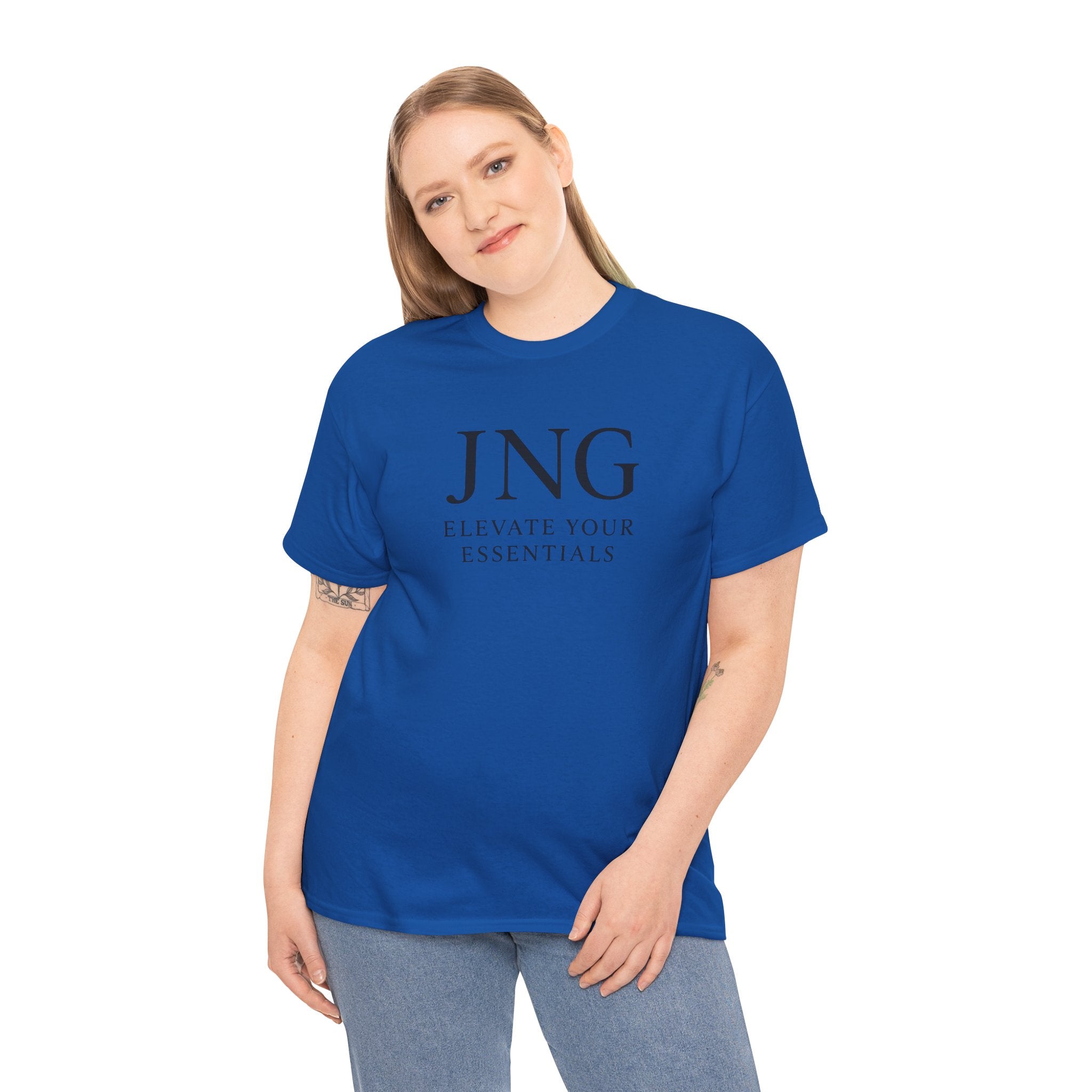 JNG “Elevate Your Essentials” Tee — Minimalist Premium Logo T-Shirt