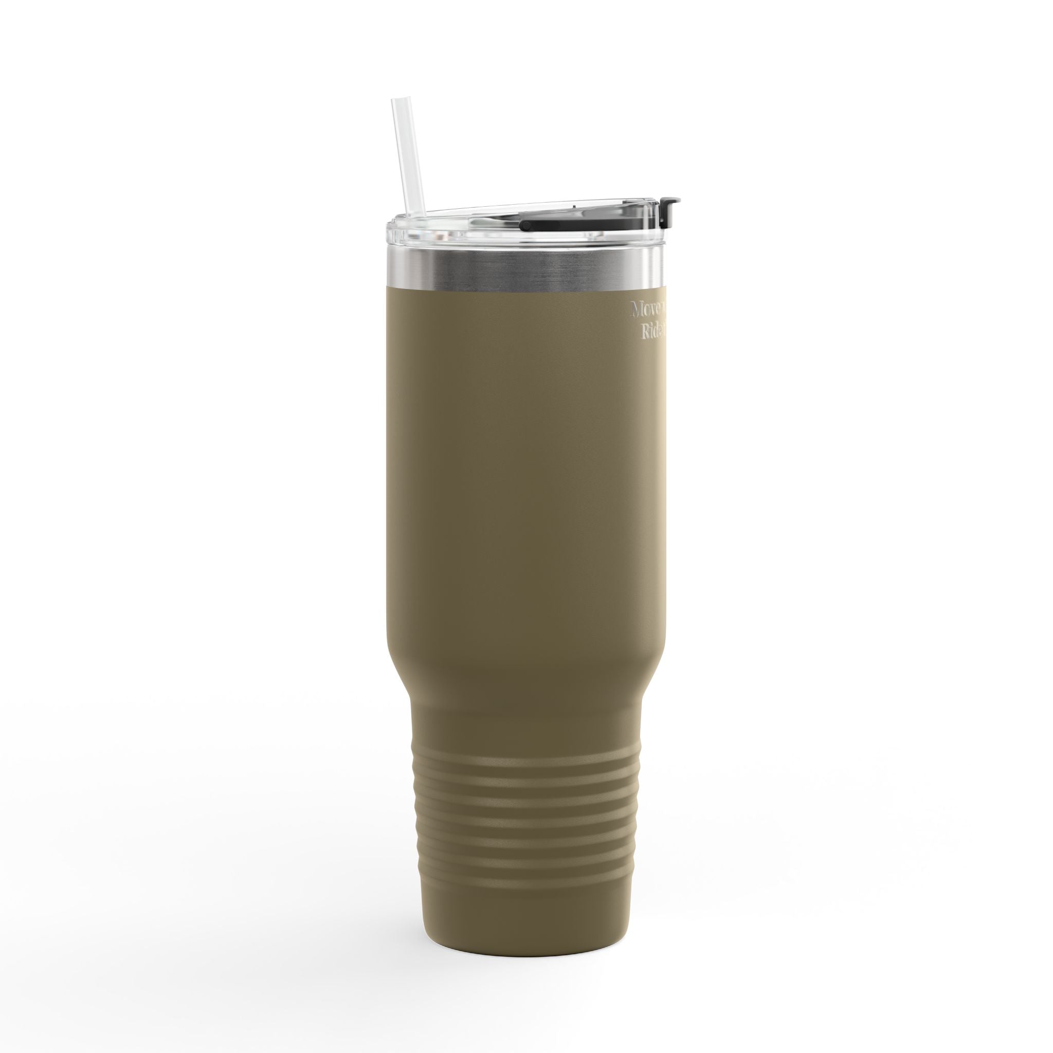 40oz Insulated Travel Mug — "Move with purpose. Ride the change." Motivational Tumbler