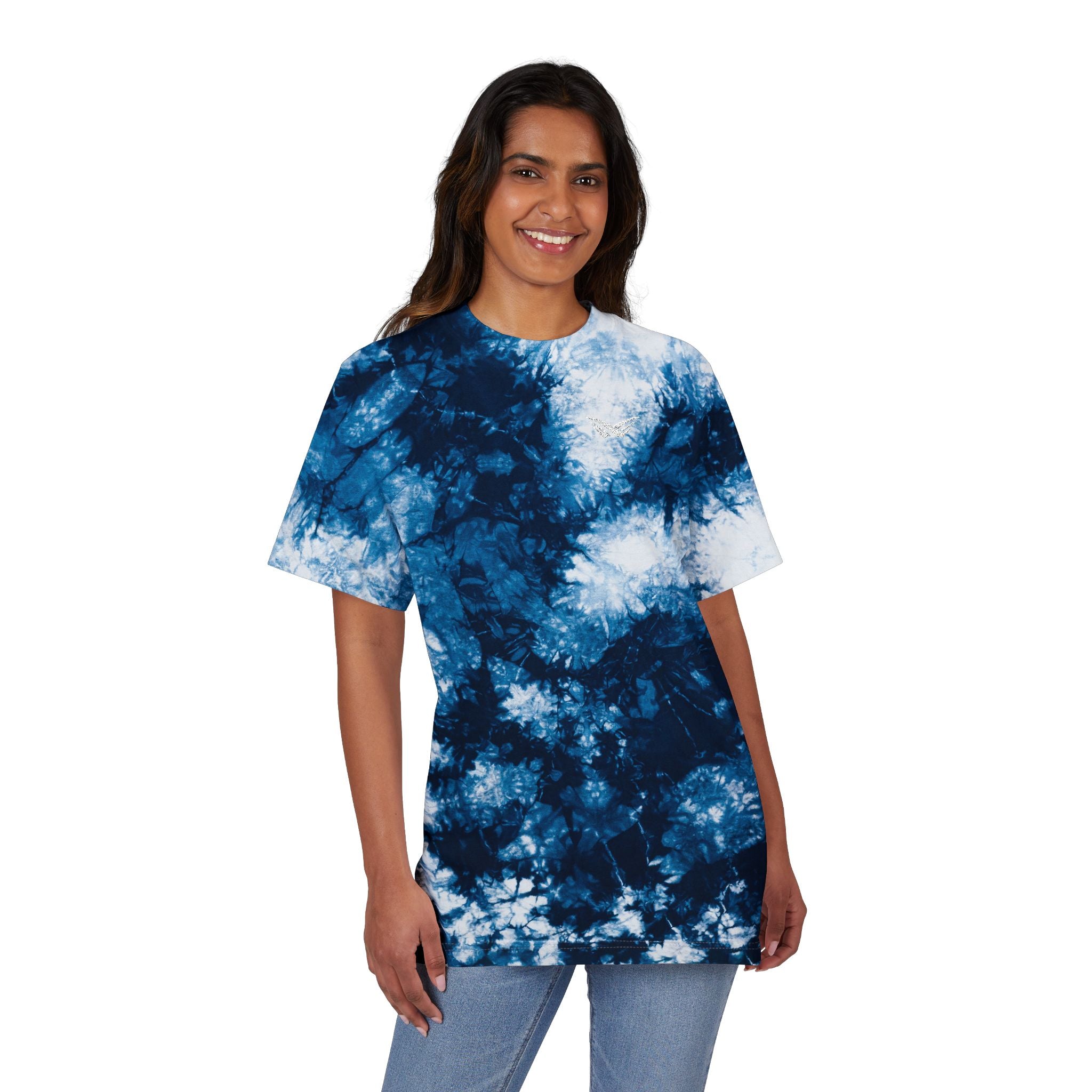 Tie-Dye Spiral Embroidered T-Shirt