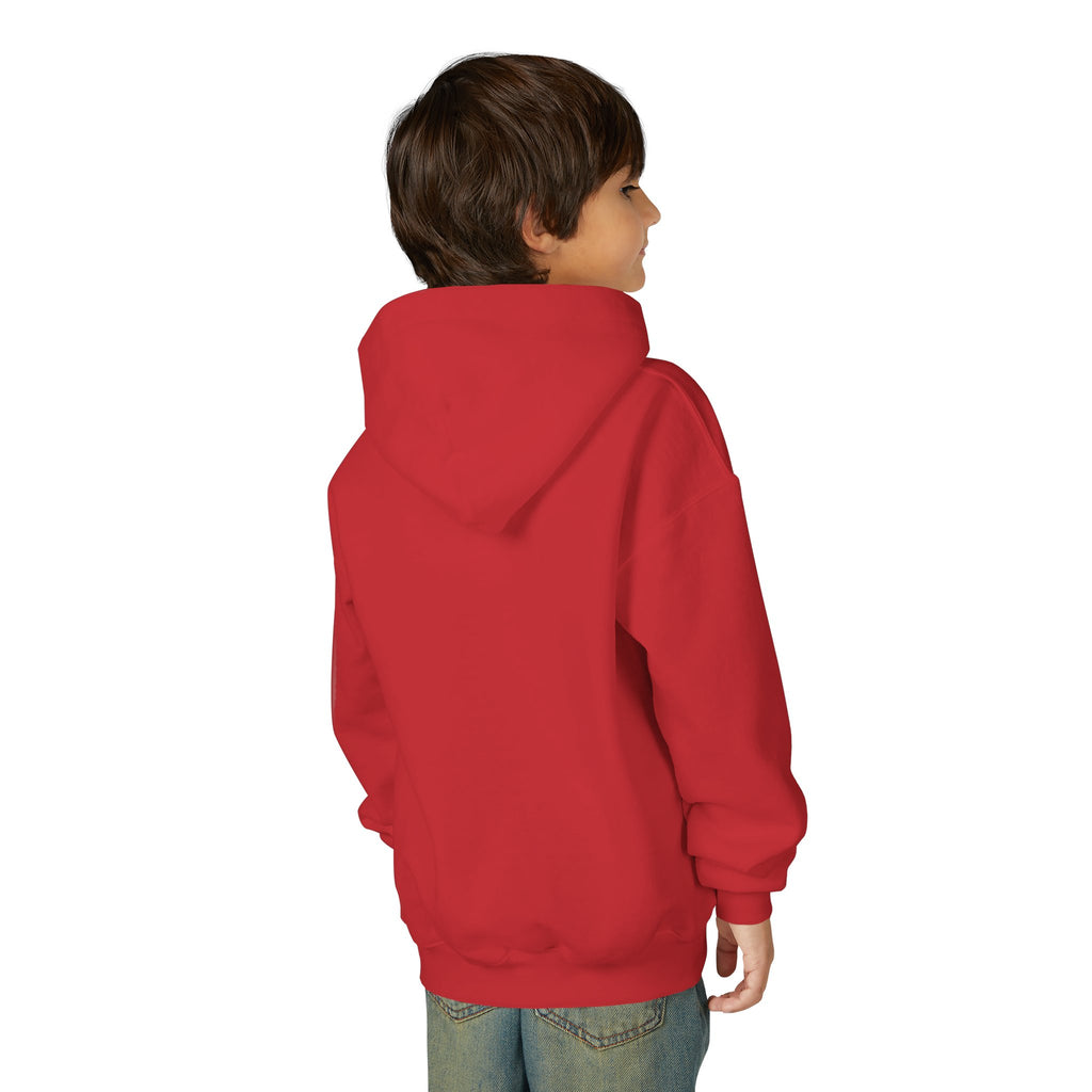 Youth Hoodie with Minimal Wave Logo — Casual Kids Pullover