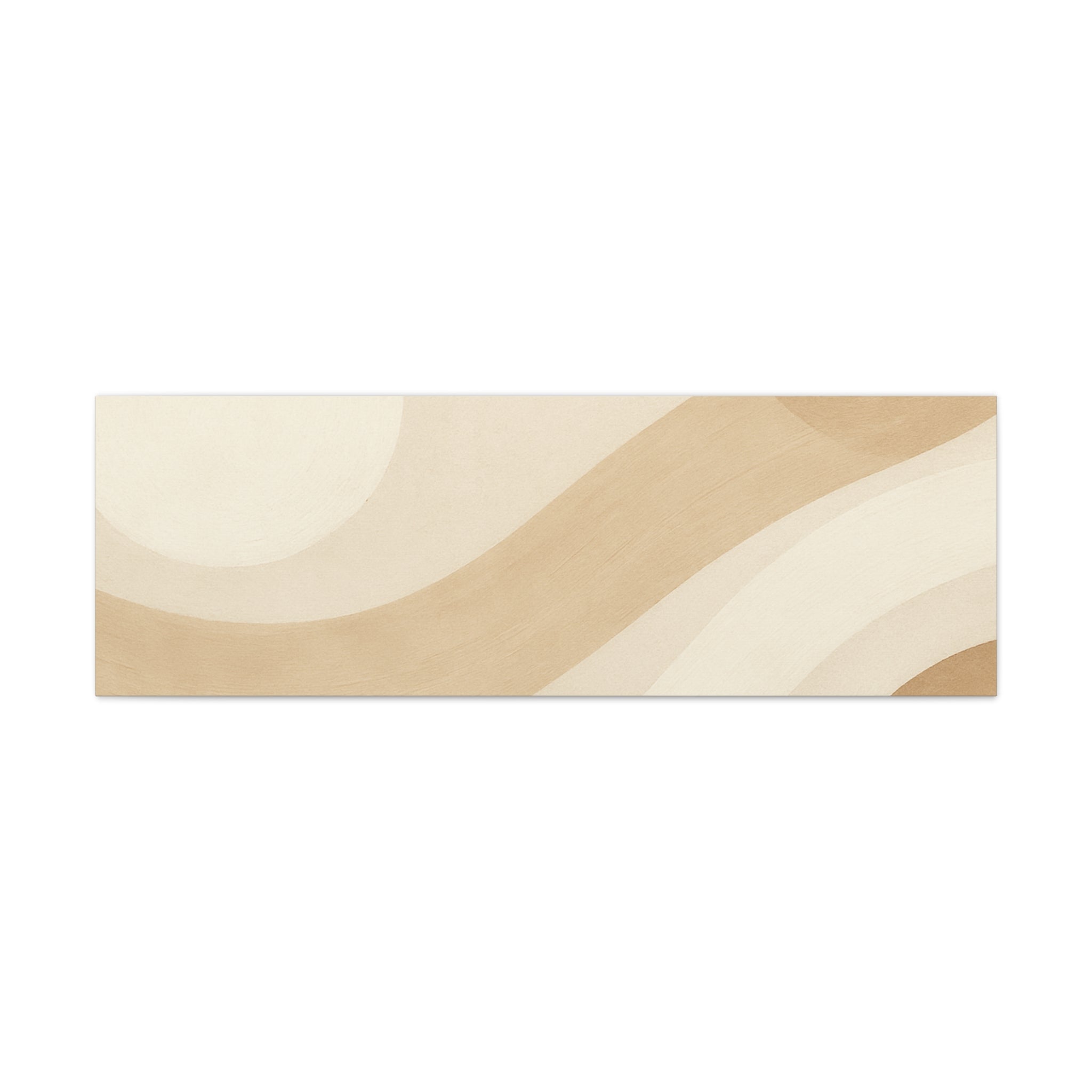 Abstract Neutral Wave Canvas Art – Beige Minimalist Wall Decor