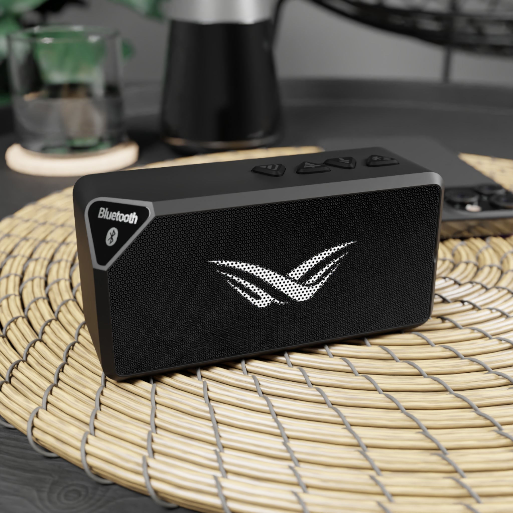 Bluetooth Portable Speaker — Compact Wireless Speaker with Logo Grill, Travel & Outdoor Ready