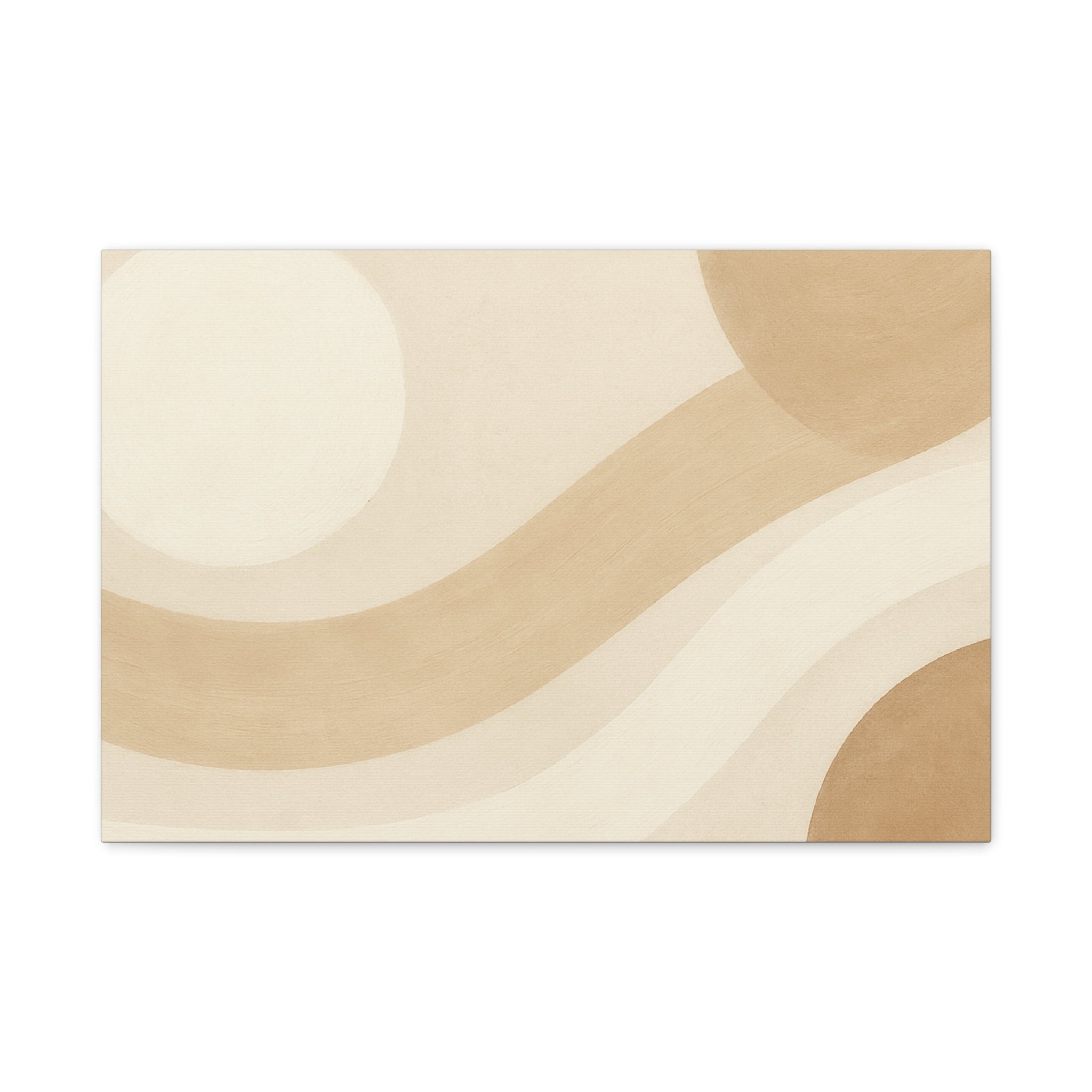 Abstract Neutral Wave Canvas Art – Beige Minimalist Wall Decor