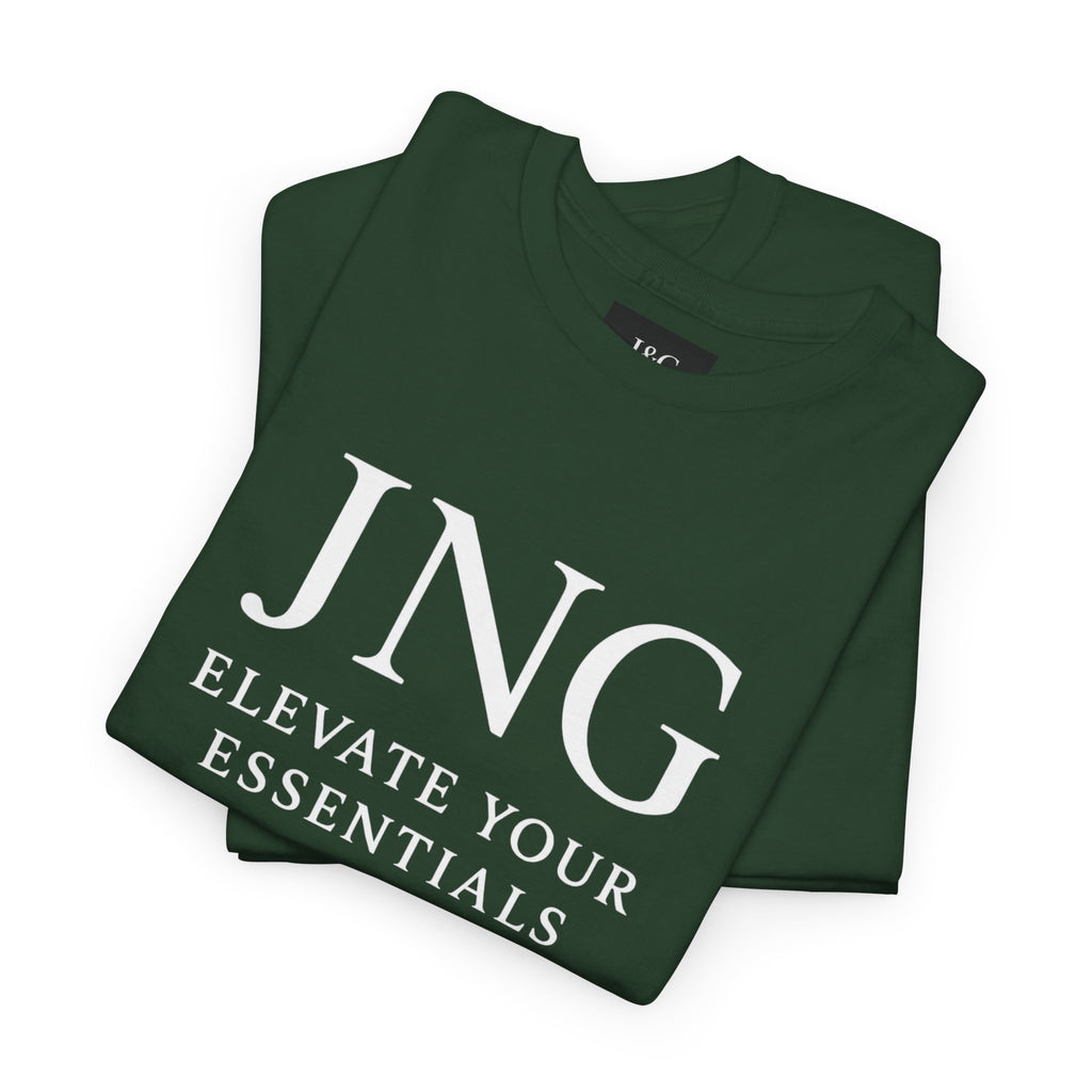 JNG “Elevate Your Essentials” Tee  Minimalist Premium Logo T-Shirt