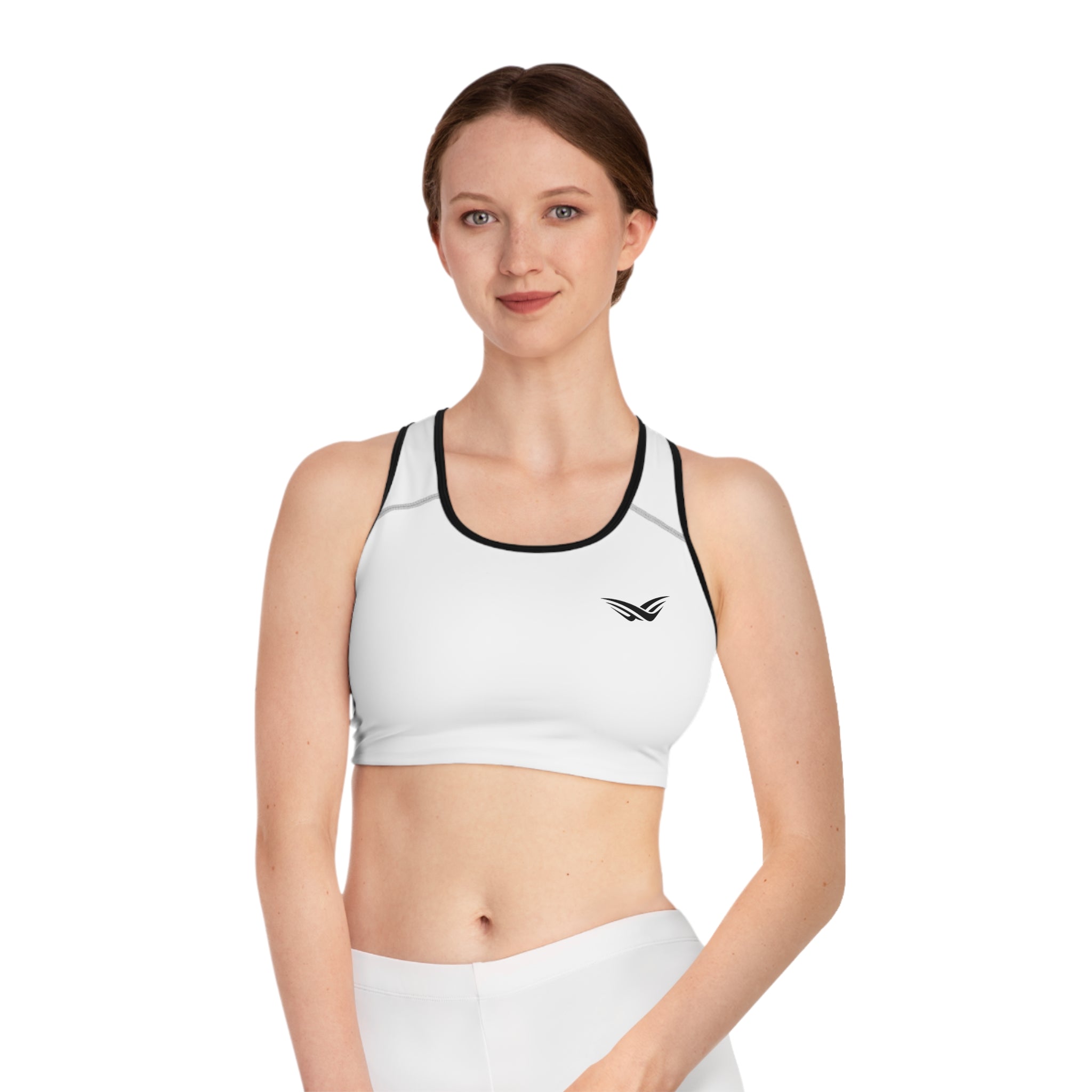 Minimal Wing Logo Sports Bra — Lightweight Racerback Activewear