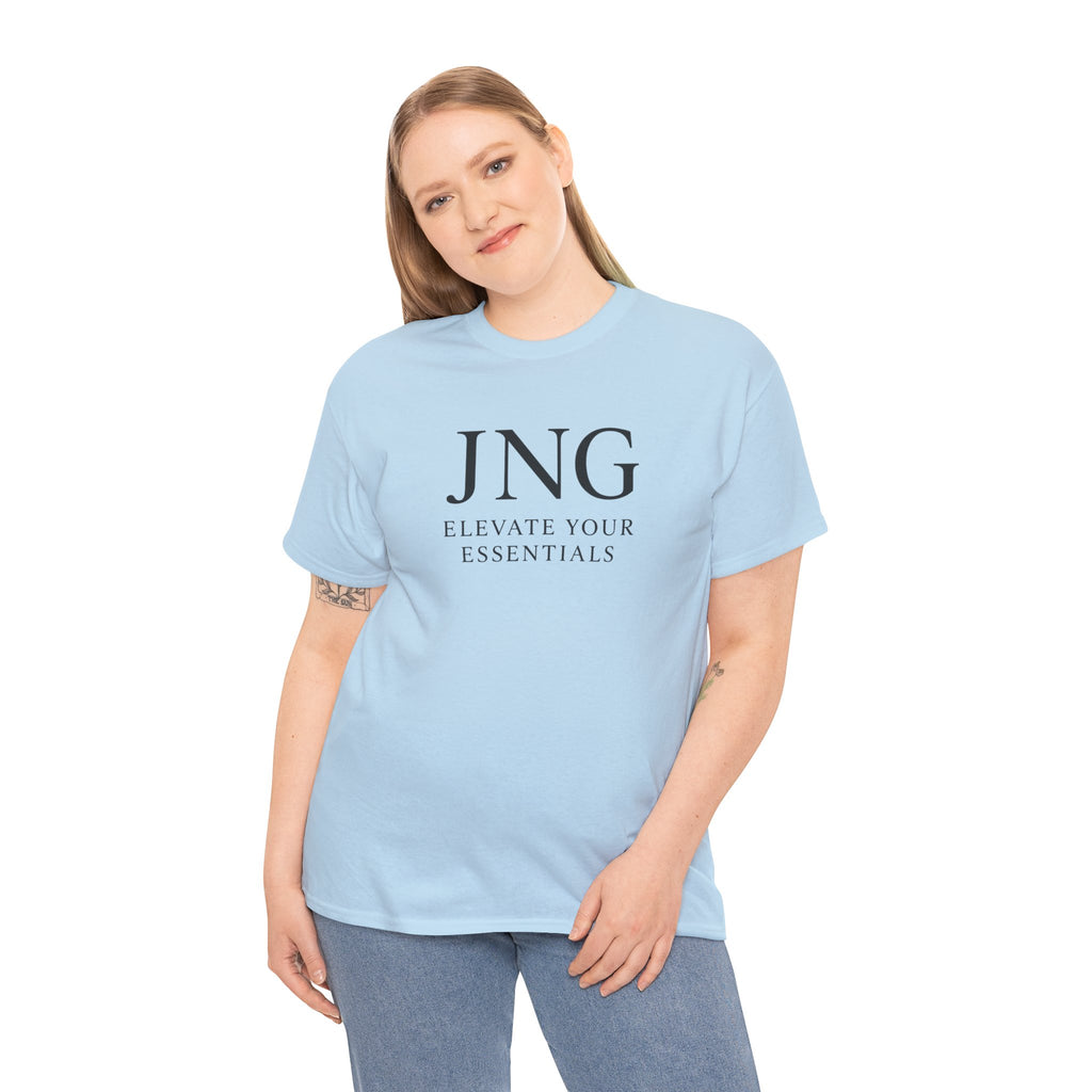 JNG “Elevate Your Essentials” Tee — Minimalist Premium Logo T-Shirt
