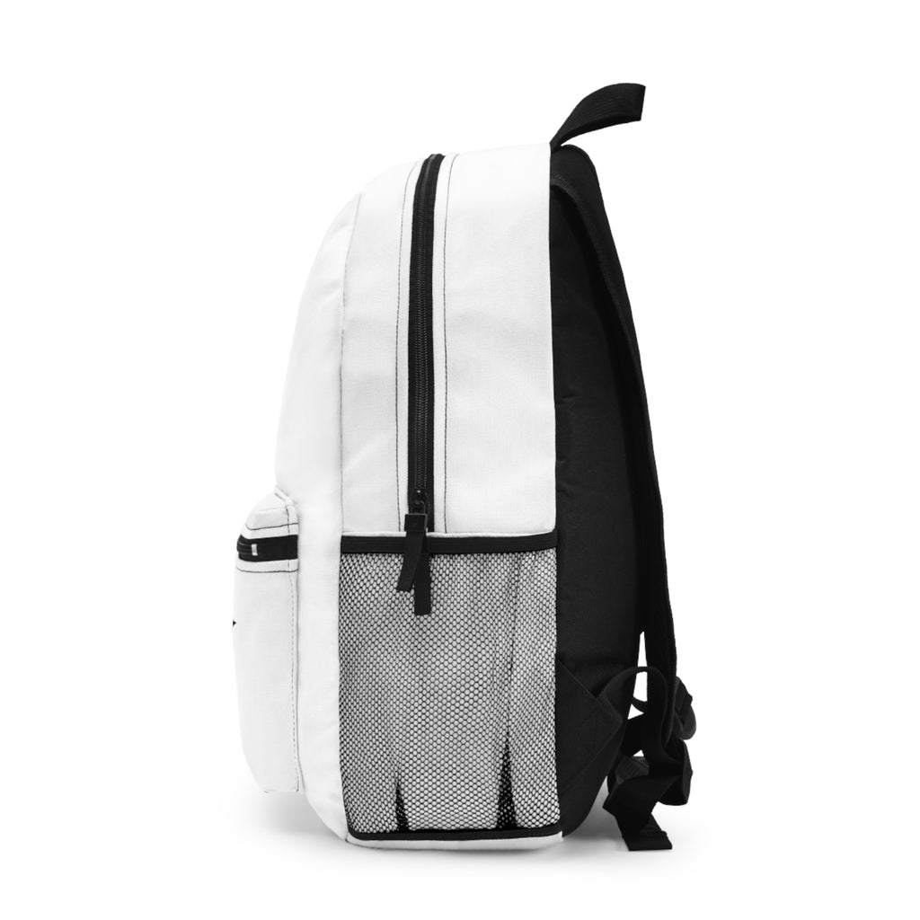 Minimal Wave Logo Backpack — Modern Unisex Everyday Bag