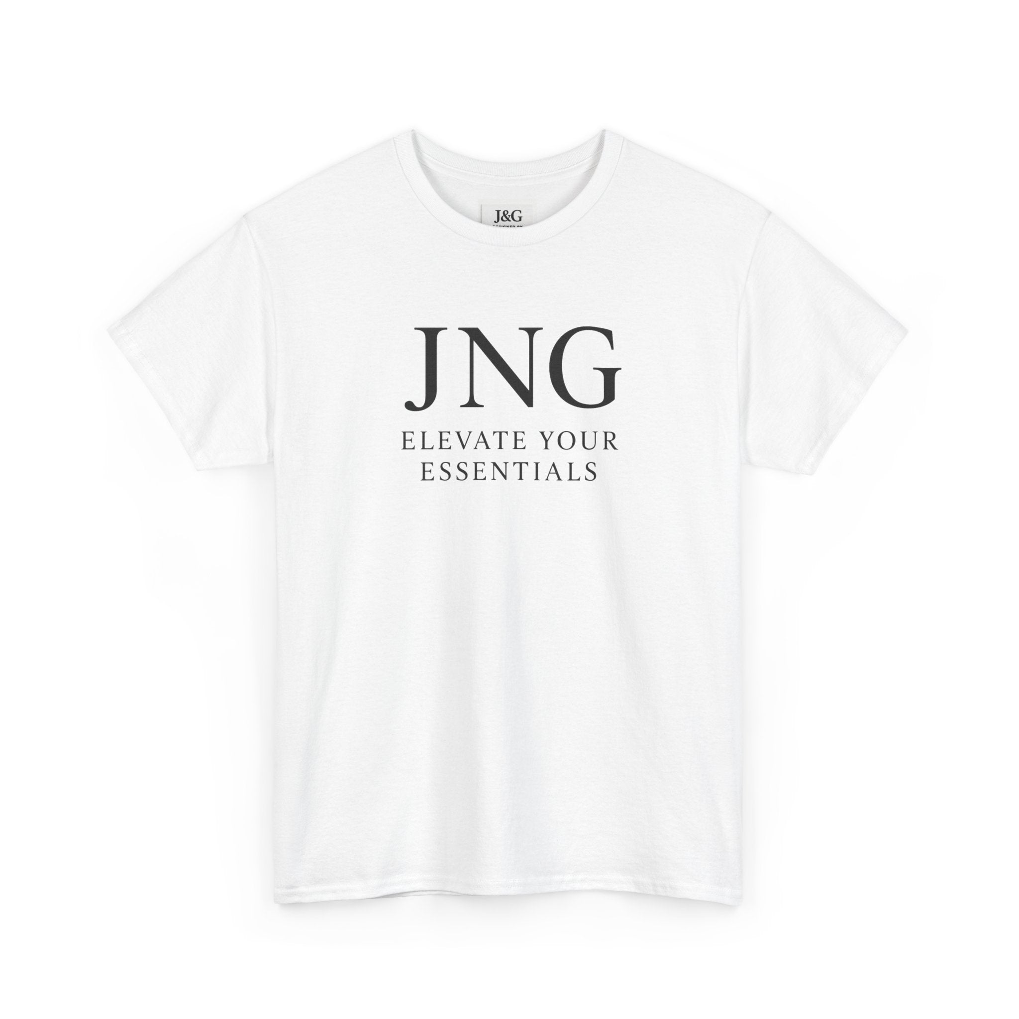 JNG “Elevate Your Essentials” Tee — Minimalist Premium Logo T-Shirt