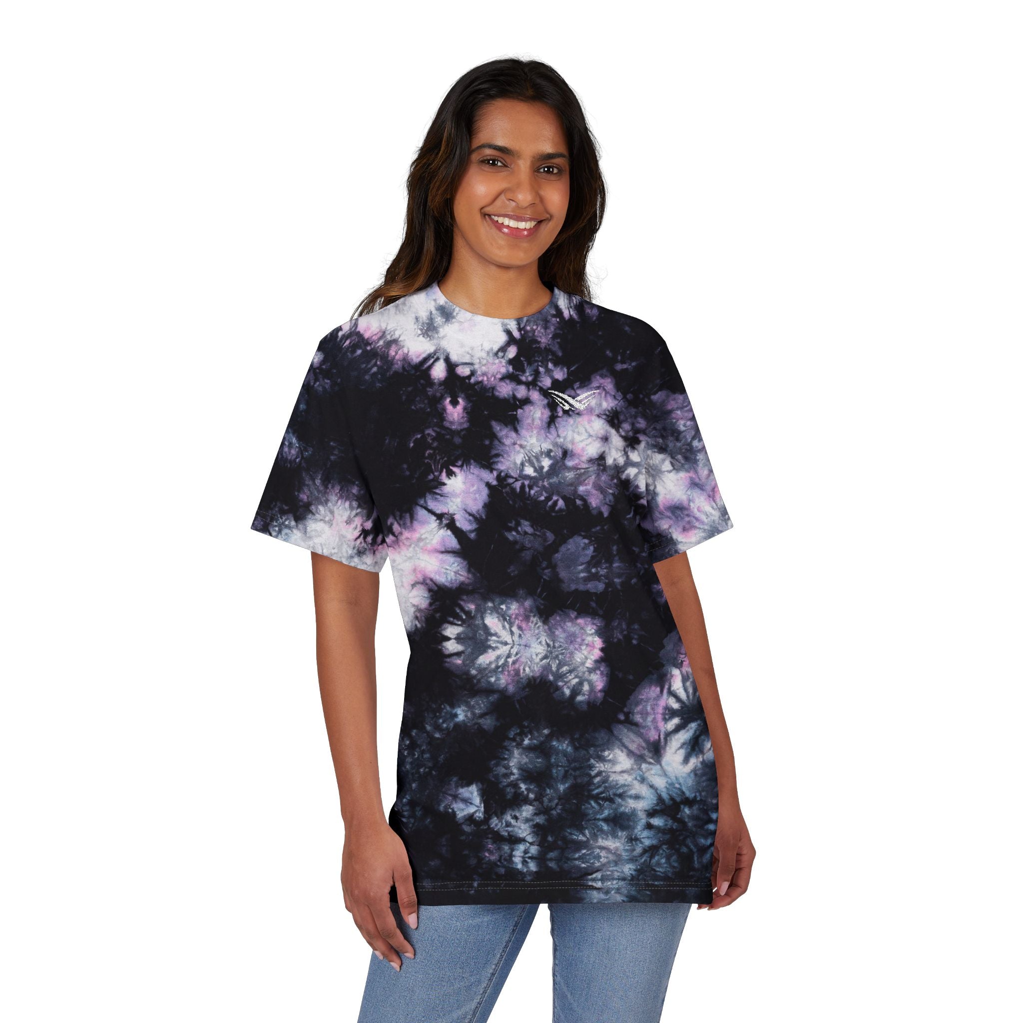 Tie-Dye Spiral Embroidered T-Shirt