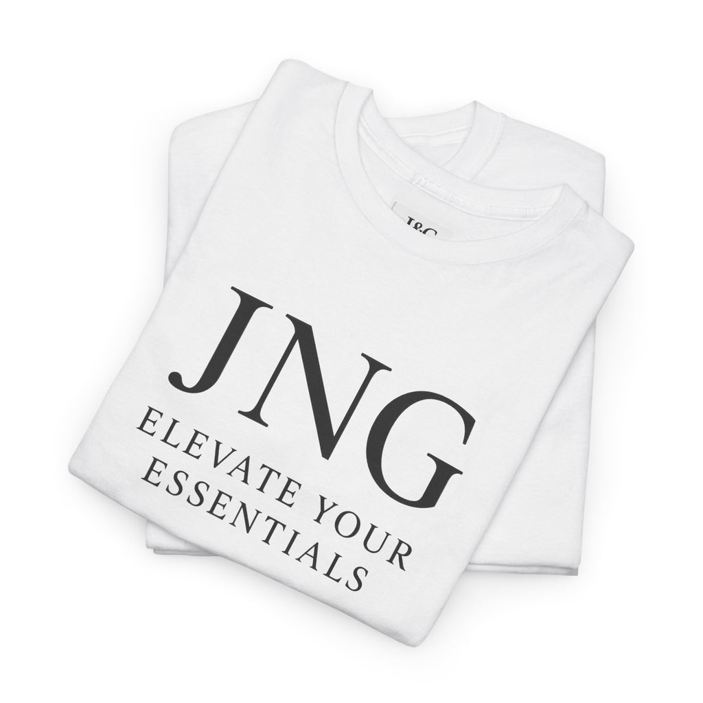 JNG “Elevate Your Essentials” Tee — Minimalist Premium Logo T-Shirt