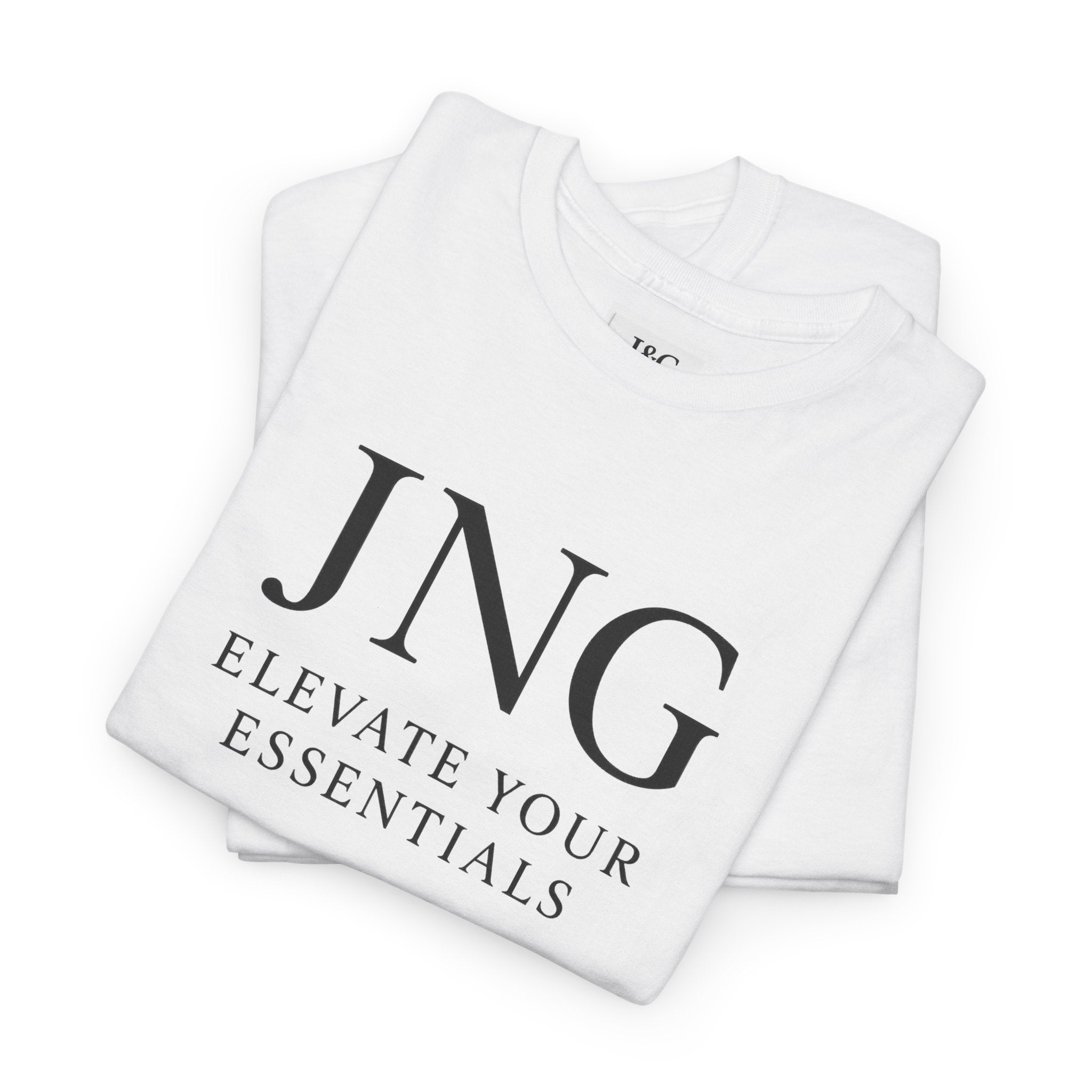 JNG “Elevate Your Essentials” Tee — Minimalist Premium Logo T-Shirt