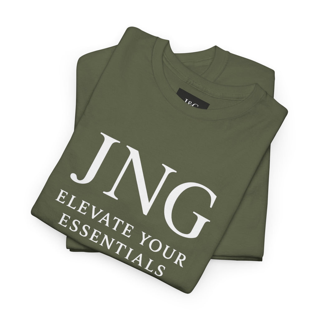 JNG “Elevate Your Essentials” Tee  Minimalist Premium Logo T-Shirt