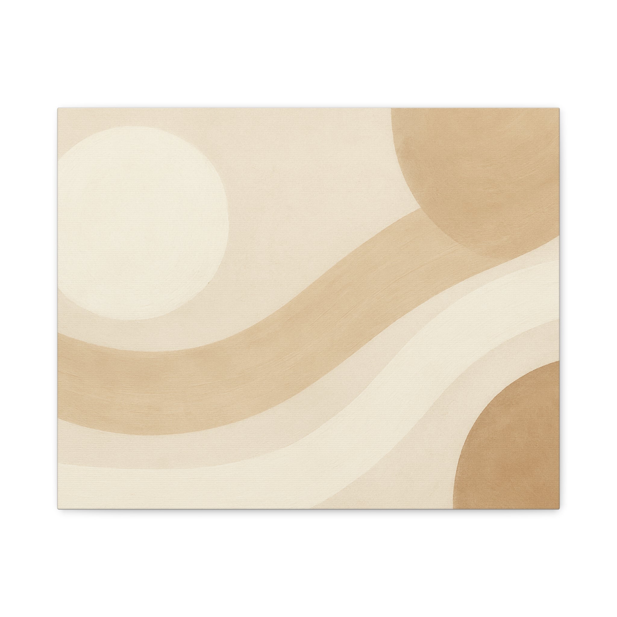 Abstract Neutral Wave Canvas Art – Beige Minimalist Wall Decor