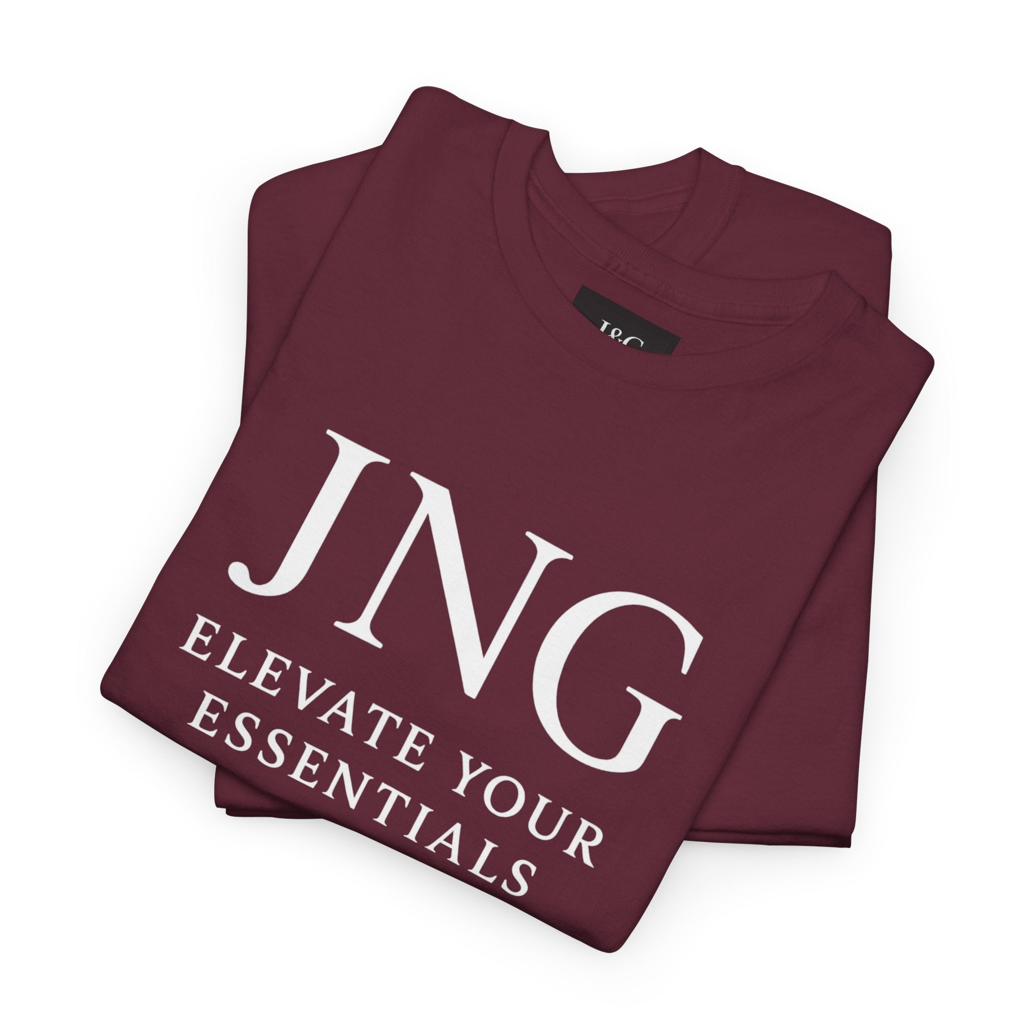 JNG “Elevate Your Essentials” Tee  Minimalist Premium Logo T-Shirt