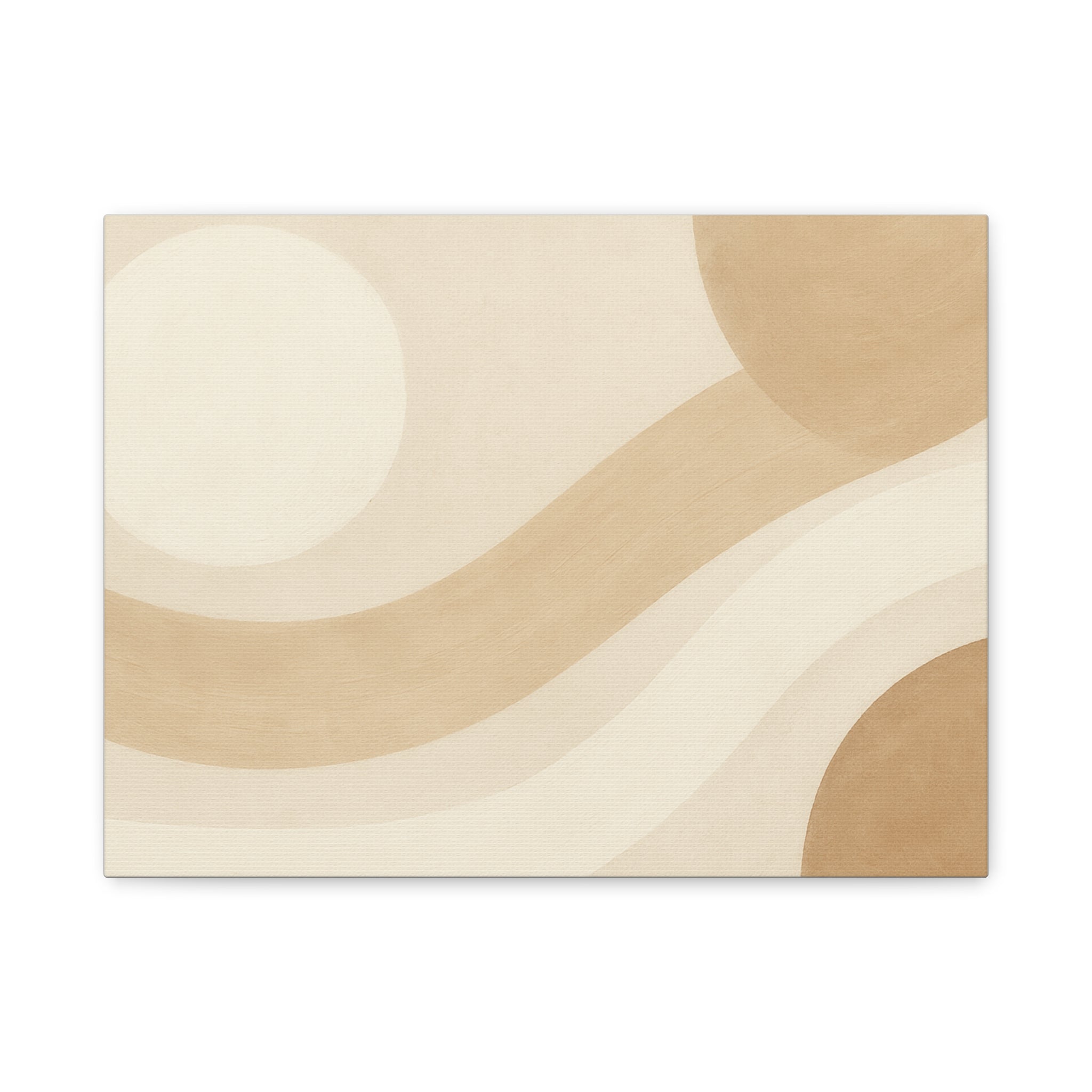 Abstract Neutral Wave Canvas Art – Beige Minimalist Wall Decor
