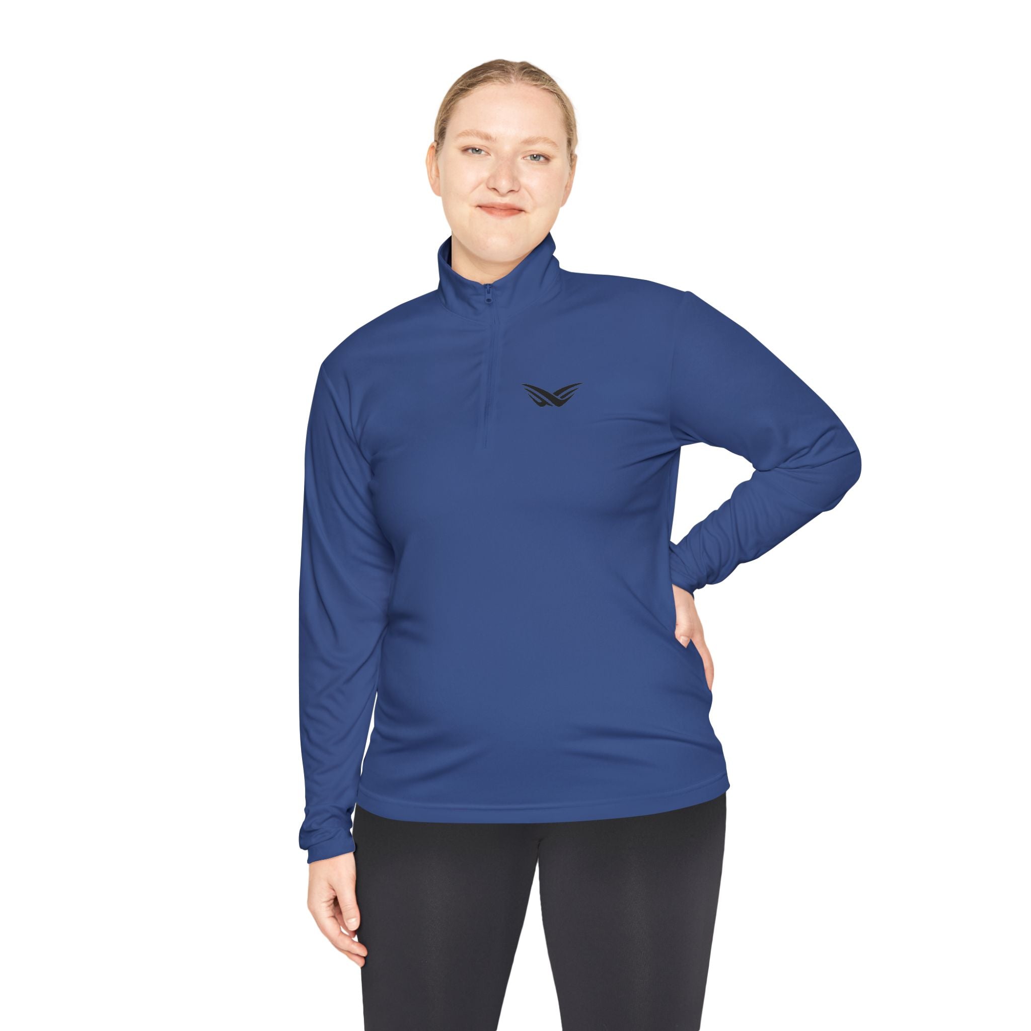 JNG Emblem Quarter-Zip Pullover — Minimalist Wing Logo | Move with Purpose