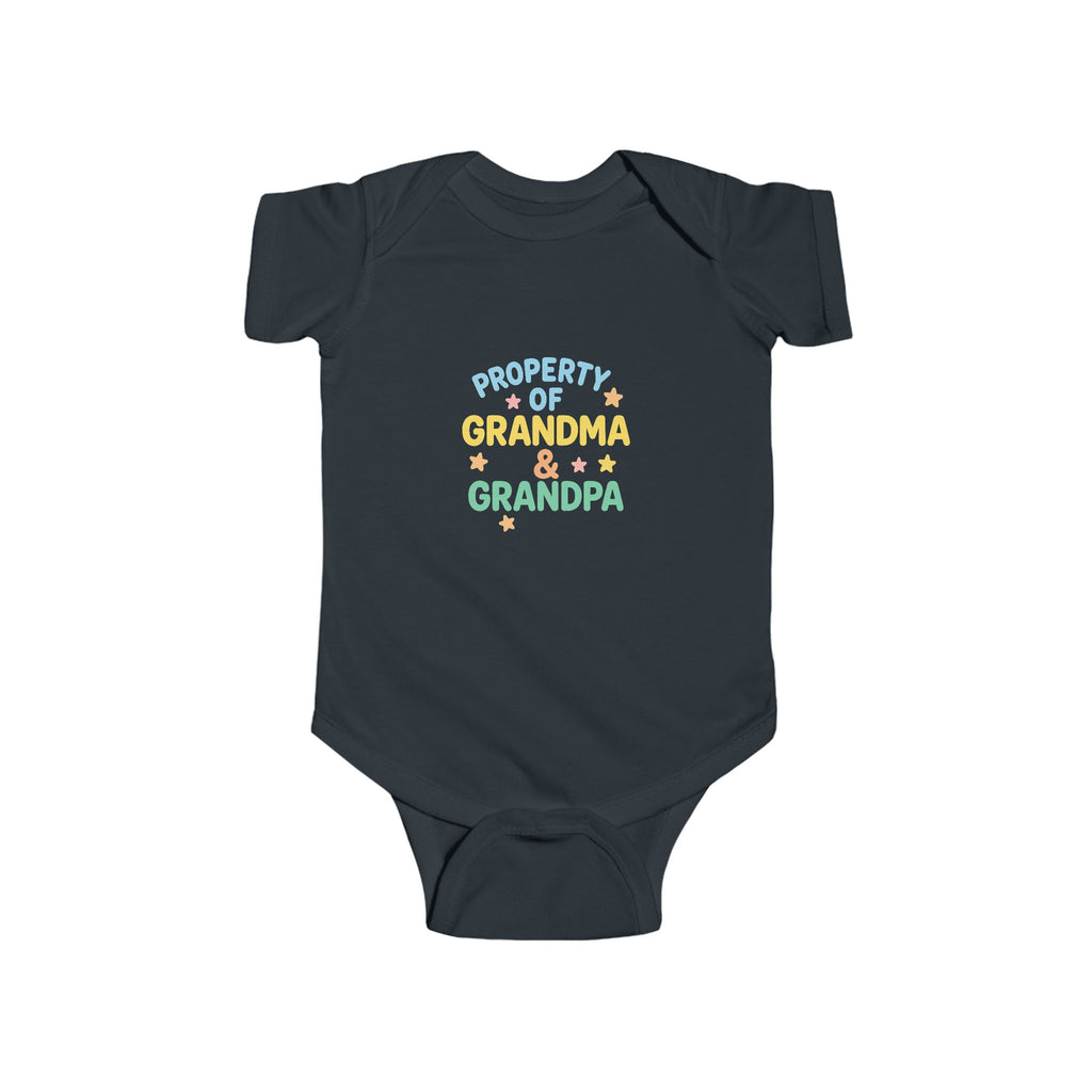 Infant Bodysuit - "Property of Grandma & Grandpa" Cute Baby One-Piece