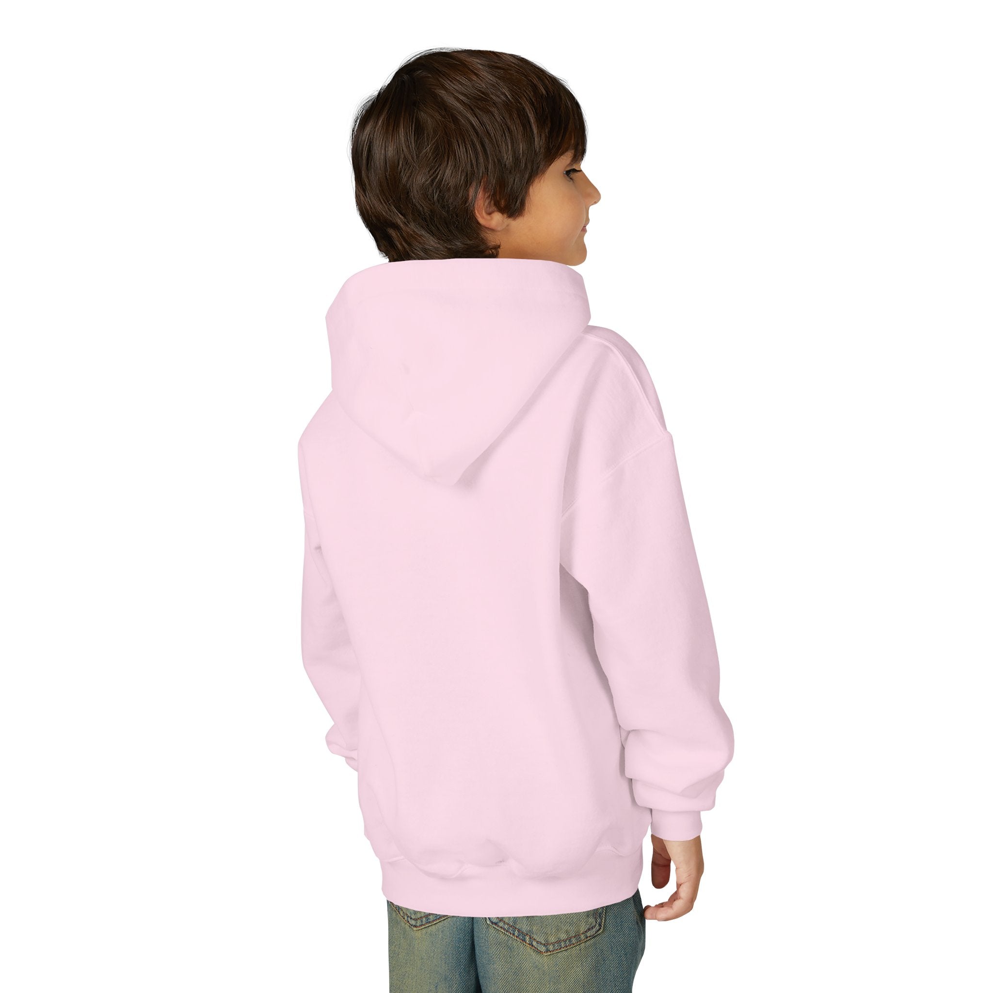 Youth Hoodie with Minimal Wave Logo — Casual Kids Pullover
