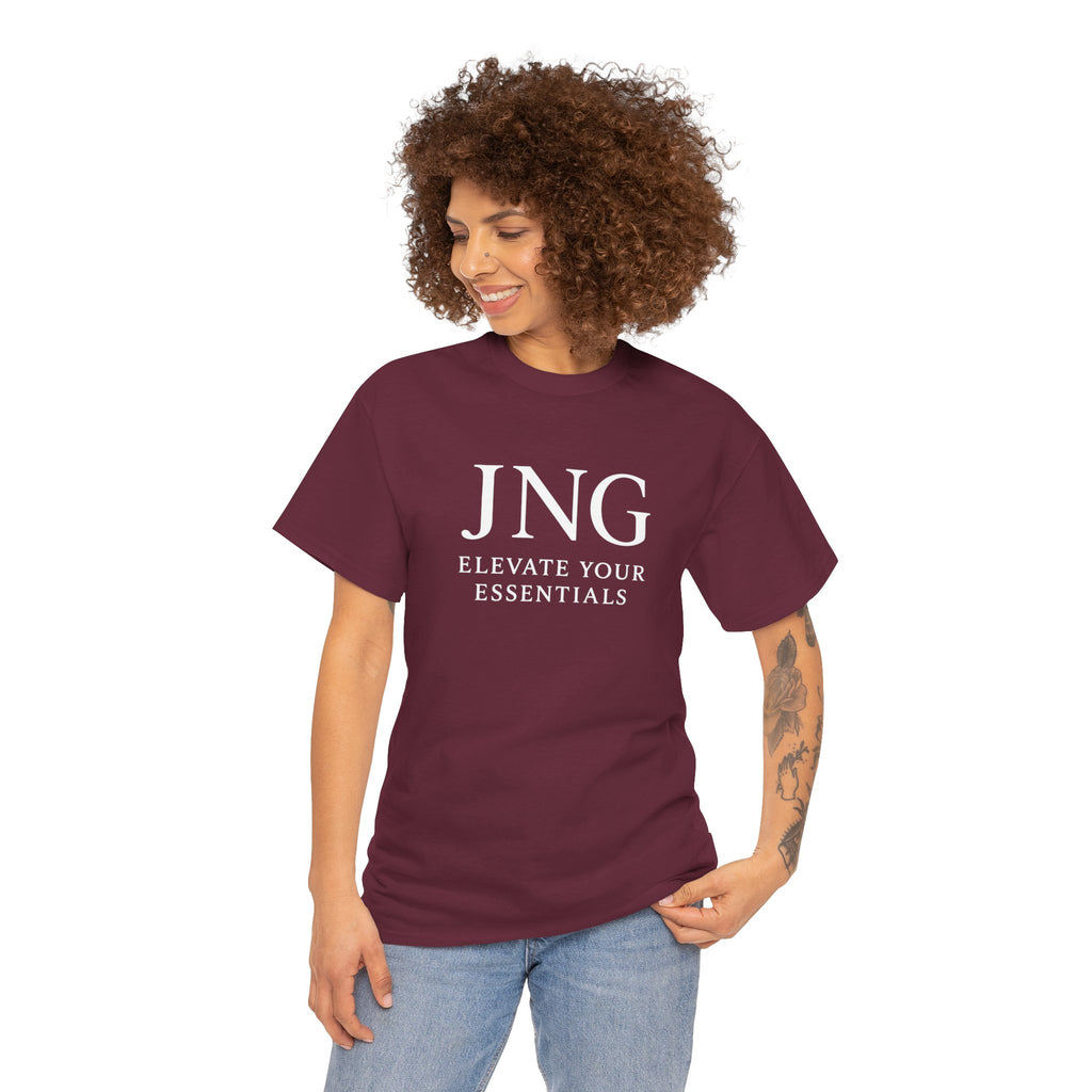 JNG “Elevate Your Essentials” Tee  Minimalist Premium Logo T-Shirt