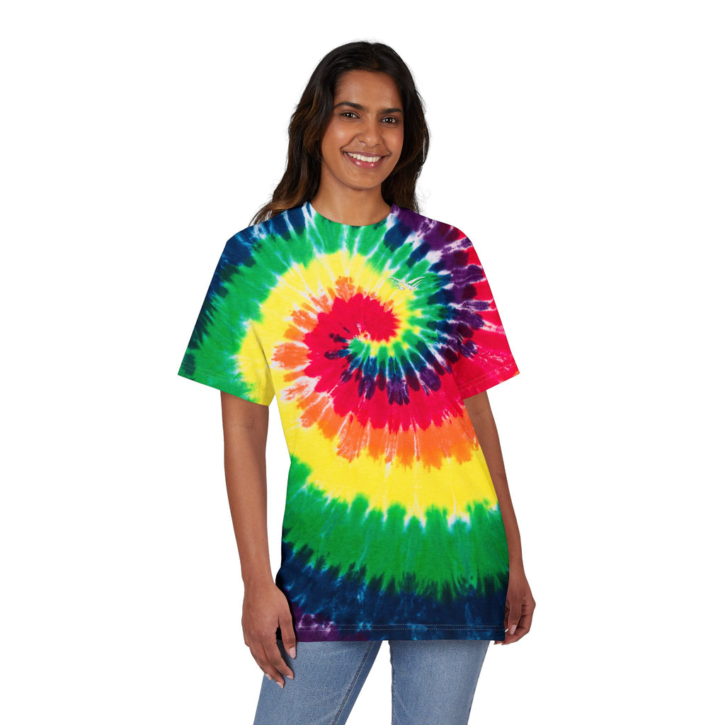 Tie-Dye Spiral Embroidered T-Shirt