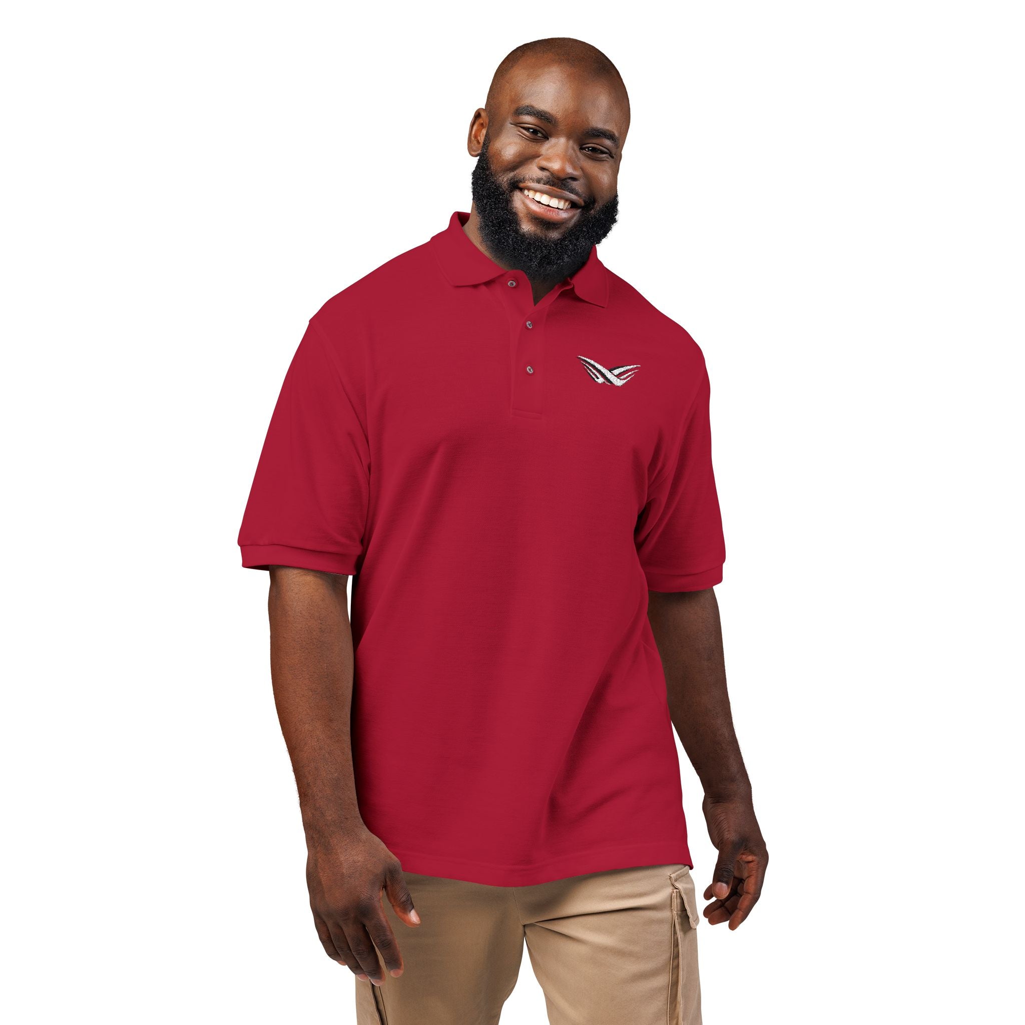 Embroidered Wing Logo Polo Shirt — Classic Lightweight Golf & Casual Polo