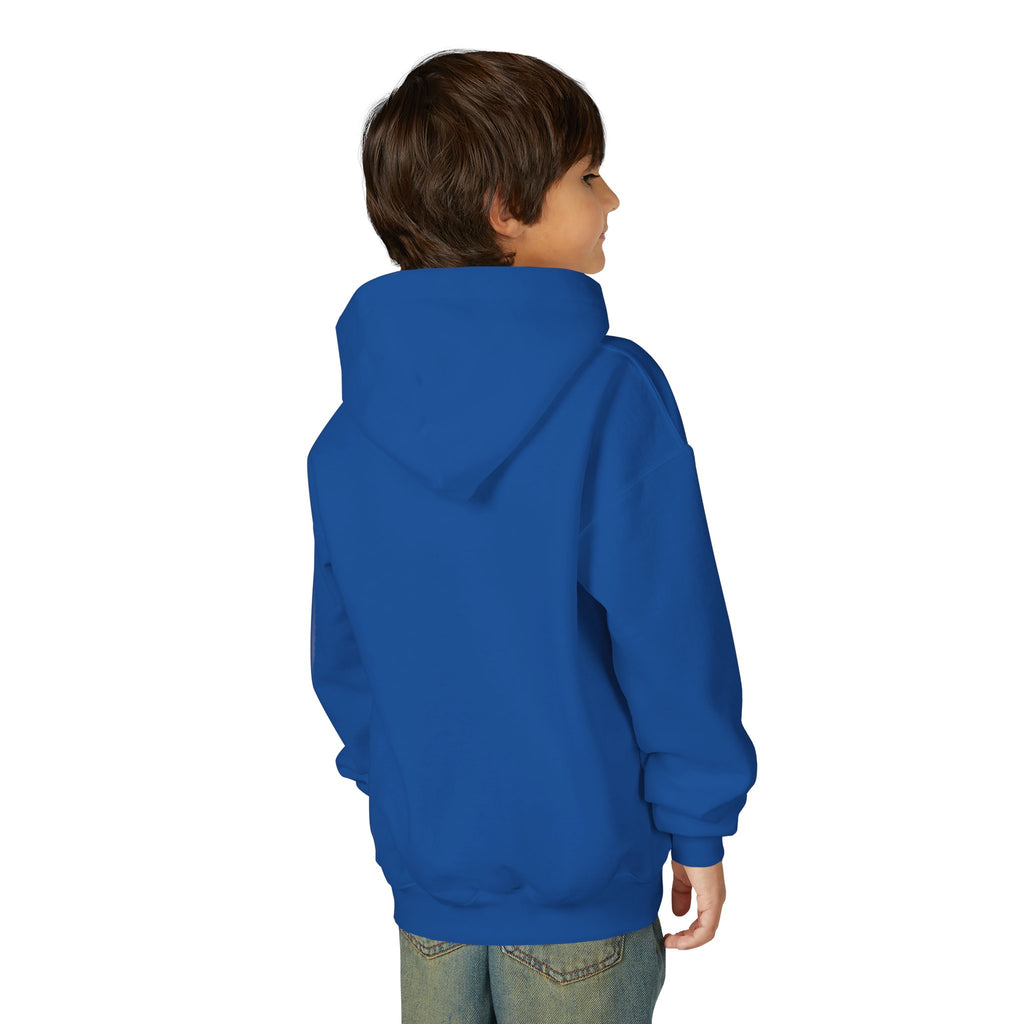 Youth Hoodie with Minimal Wave Logo — Casual Kids Pullover