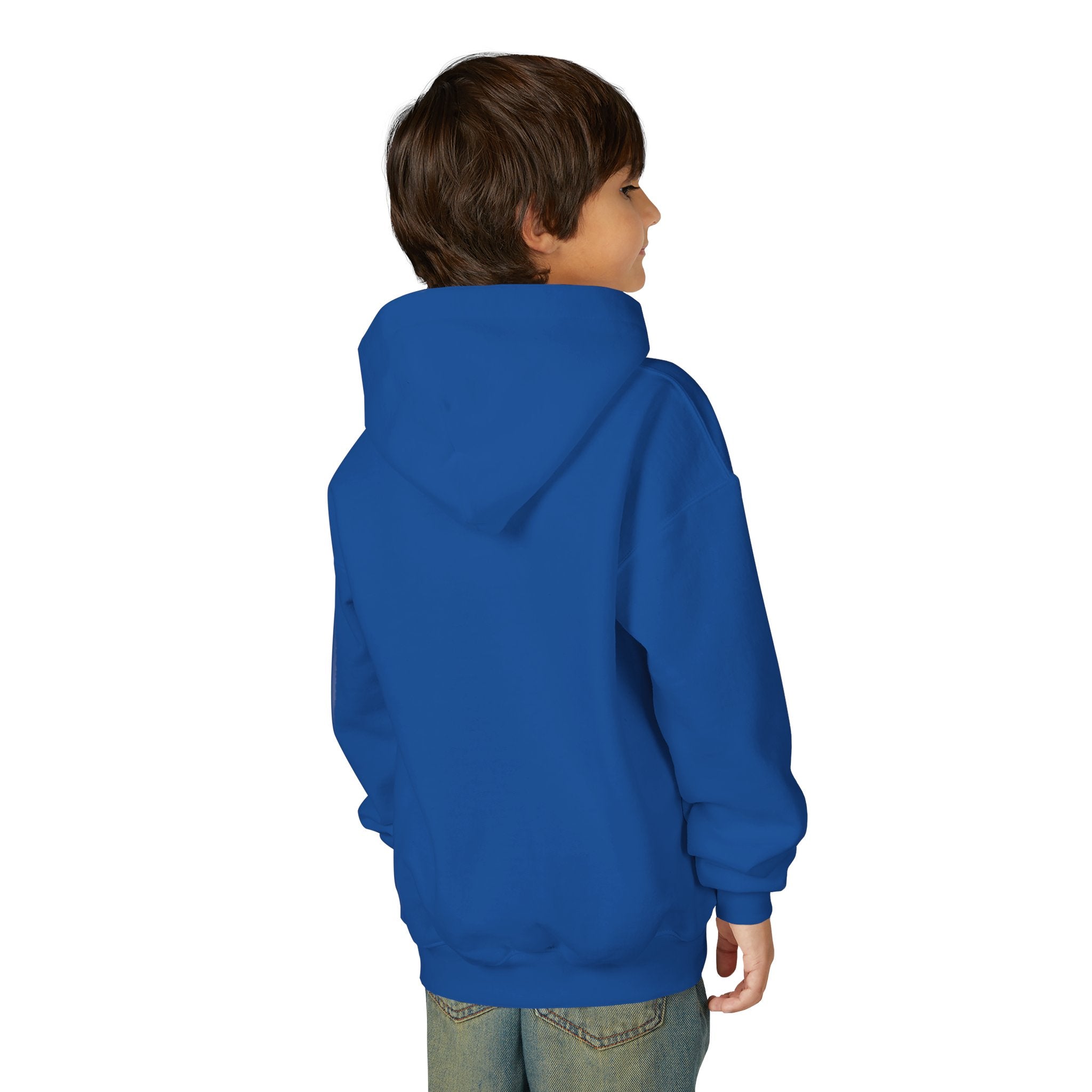 Youth Hoodie with Minimal Wave Logo — Casual Kids Pullover