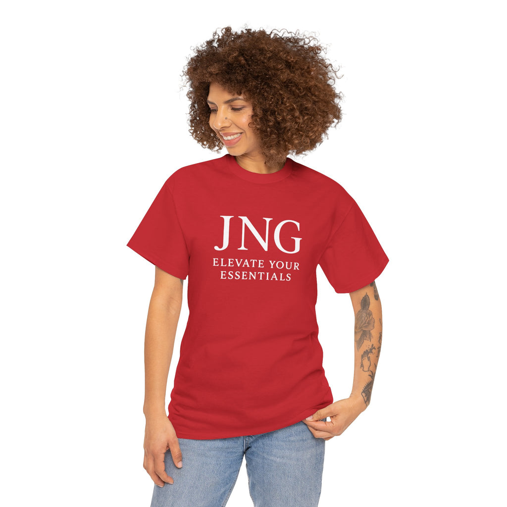 JNG “Elevate Your Essentials” Tee  Minimalist Premium Logo T-Shirt