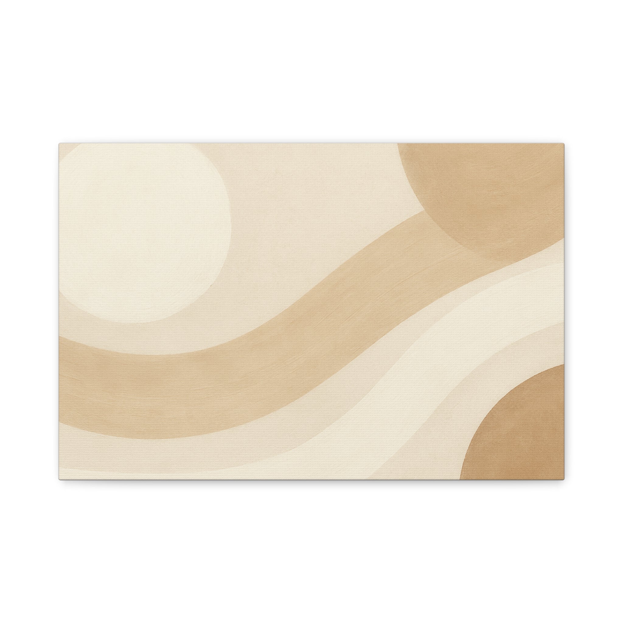 Abstract Neutral Wave Canvas Art – Beige Minimalist Wall Decor