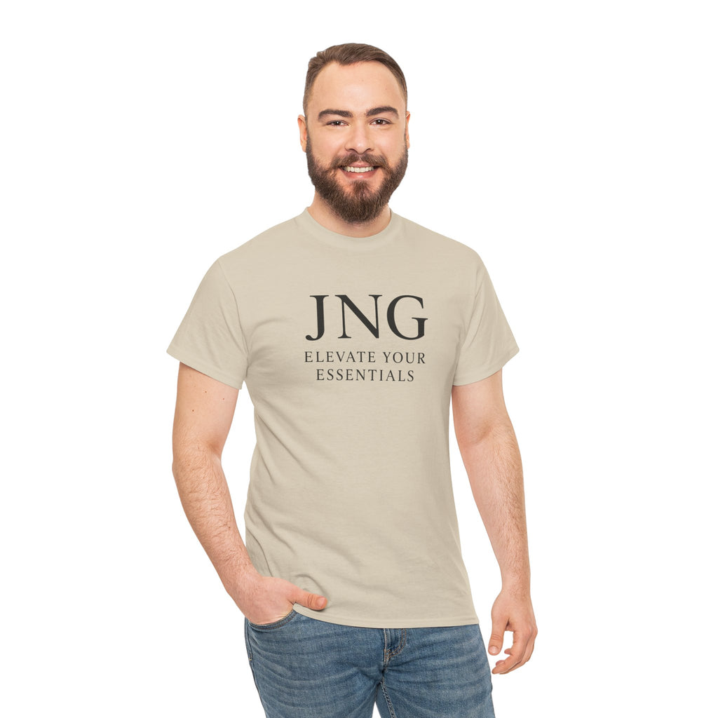 JNG “Elevate Your Essentials” Tee — Minimalist Premium Logo T-Shirt