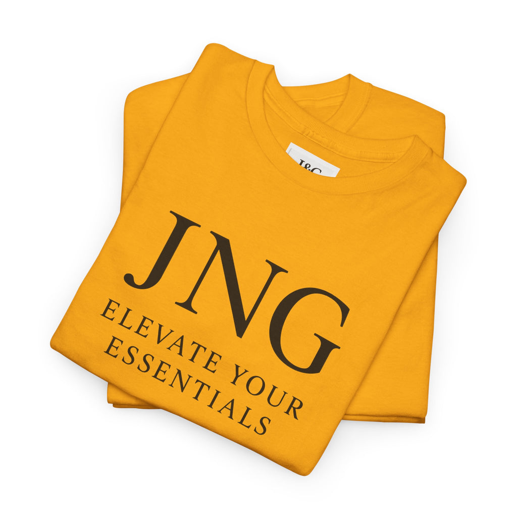 JNG “Elevate Your Essentials” Tee — Minimalist Premium Logo T-Shirt