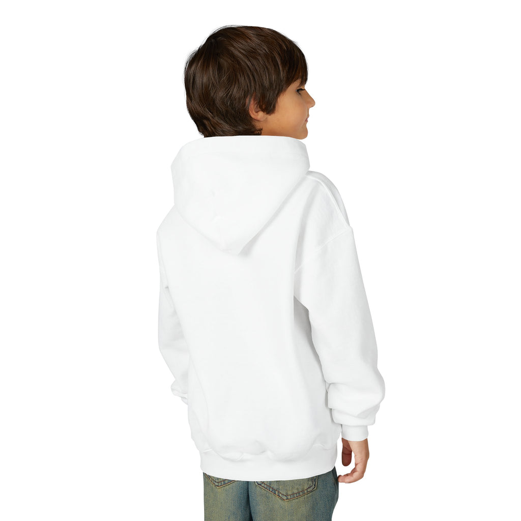 Youth Hoodie with Minimal Wave Logo — Casual Kids Pullover