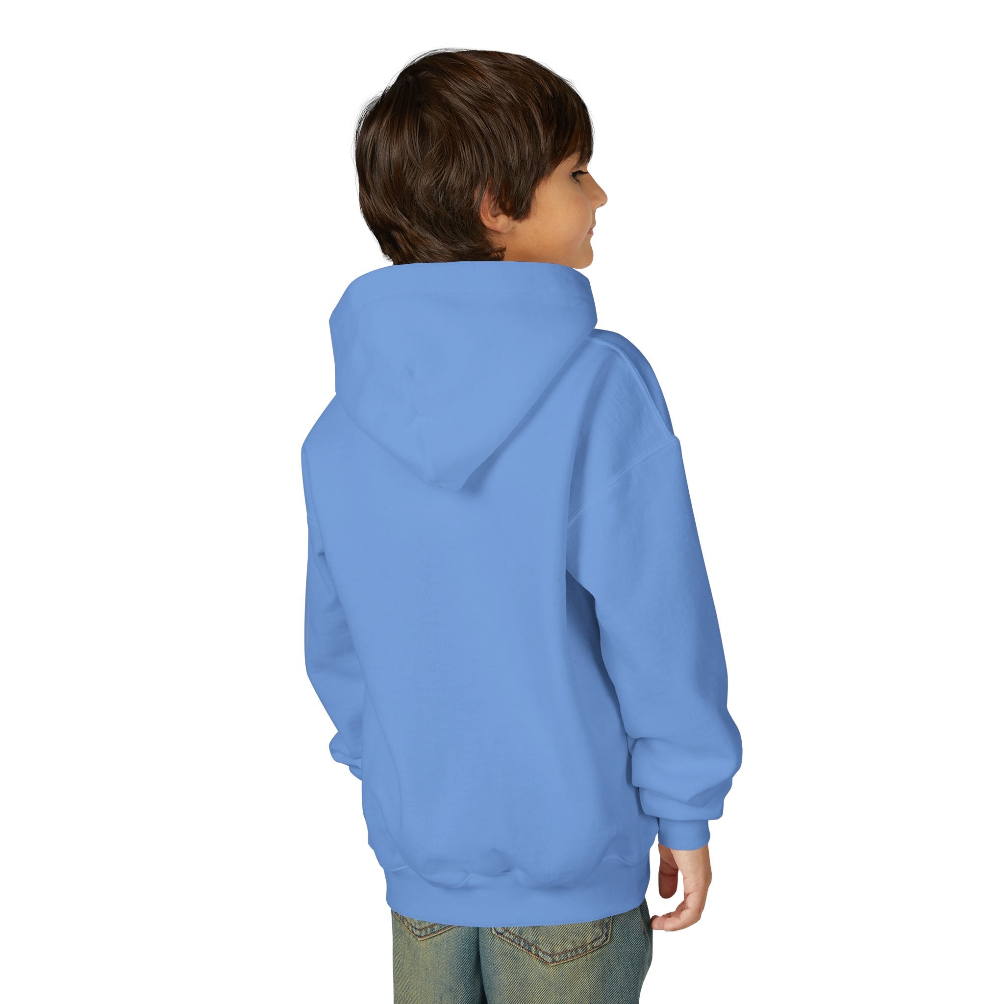 Youth Hoodie with Minimal Wave Logo — Casual Kids Pullover