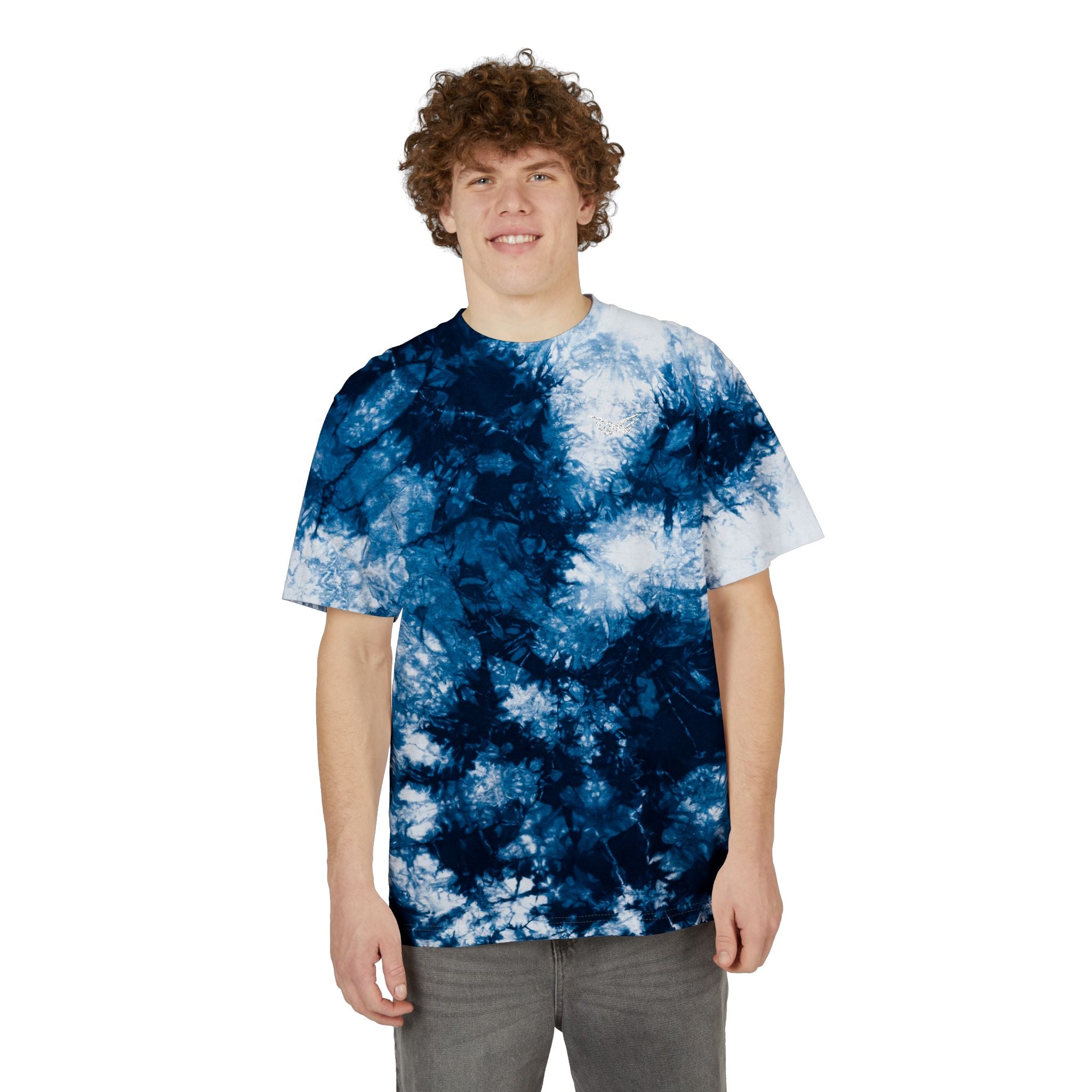 Tie-Dye Spiral Embroidered T-Shirt