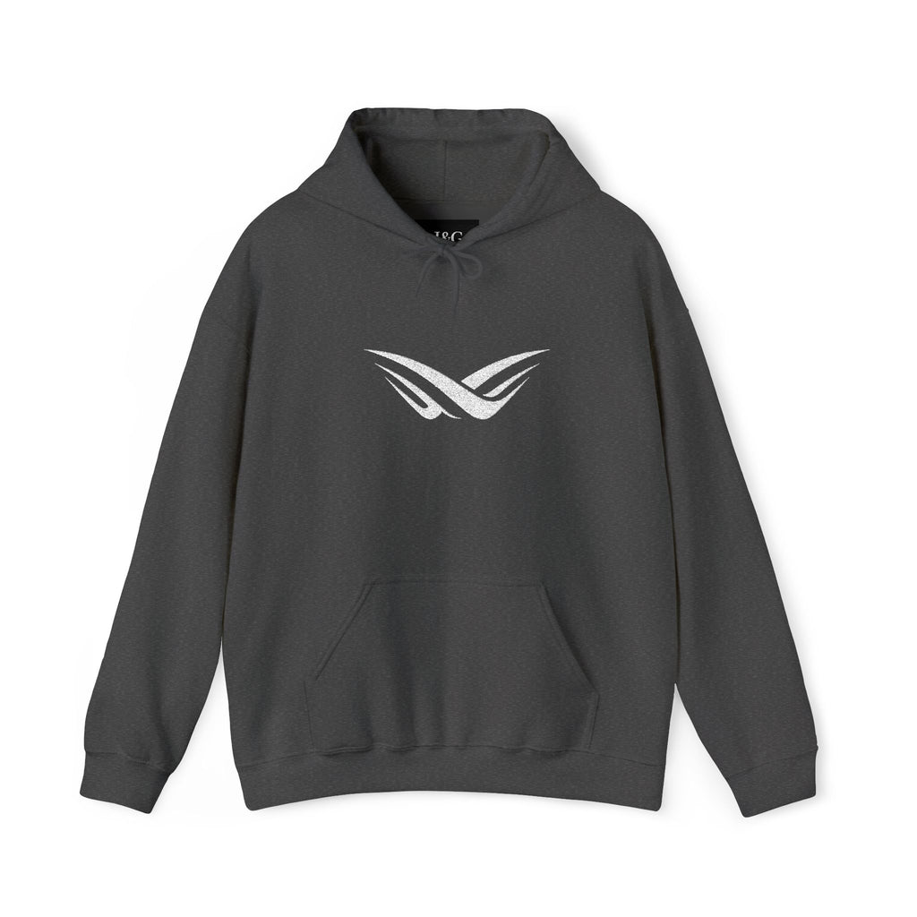 JNG Essential Hoodie — Minimalist Premium Pullover with White Logo