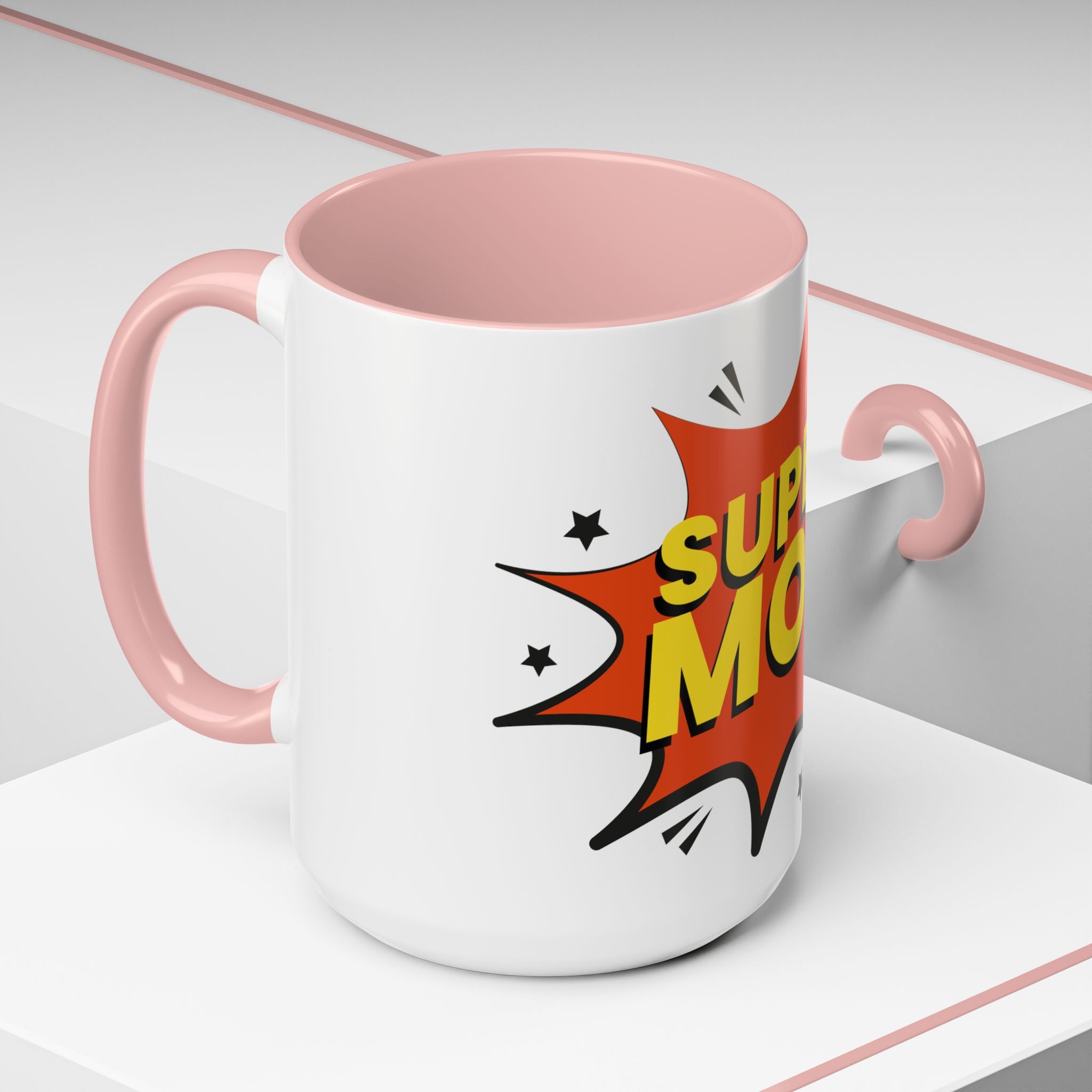 Super Mom Coffee Mug — Comic Book Pop Art Mother's Day Gift (11/15oz)