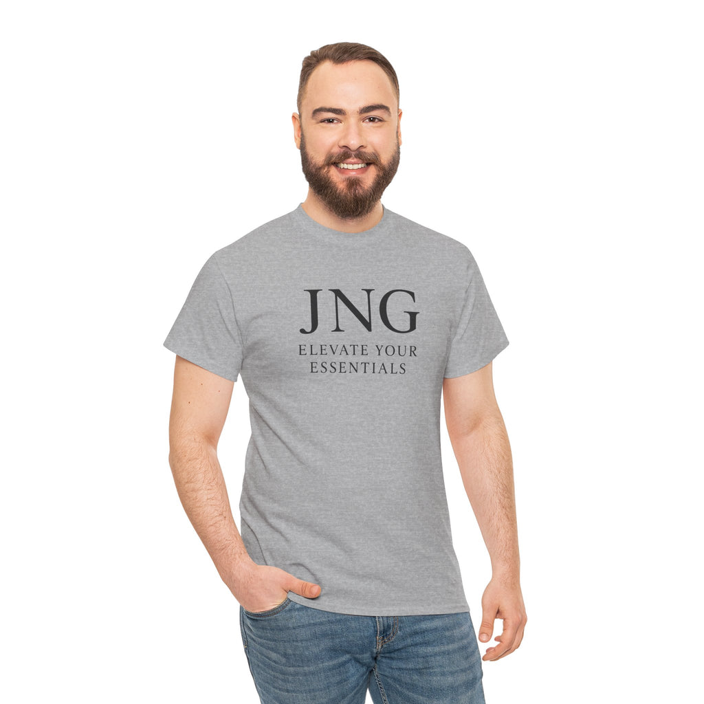 JNG “Elevate Your Essentials” Tee — Minimalist Premium Logo T-Shirt