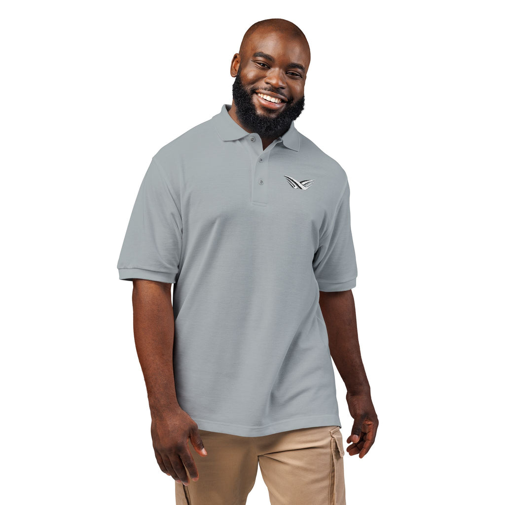 Embroidered Wing Logo Polo Shirt — Classic Lightweight Golf & Casual Polo