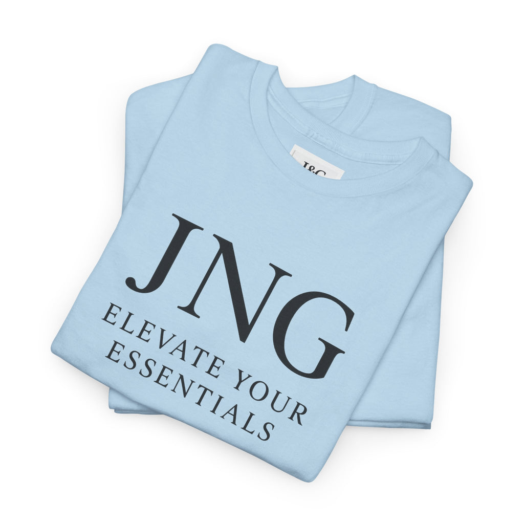 JNG “Elevate Your Essentials” Tee — Minimalist Premium Logo T-Shirt