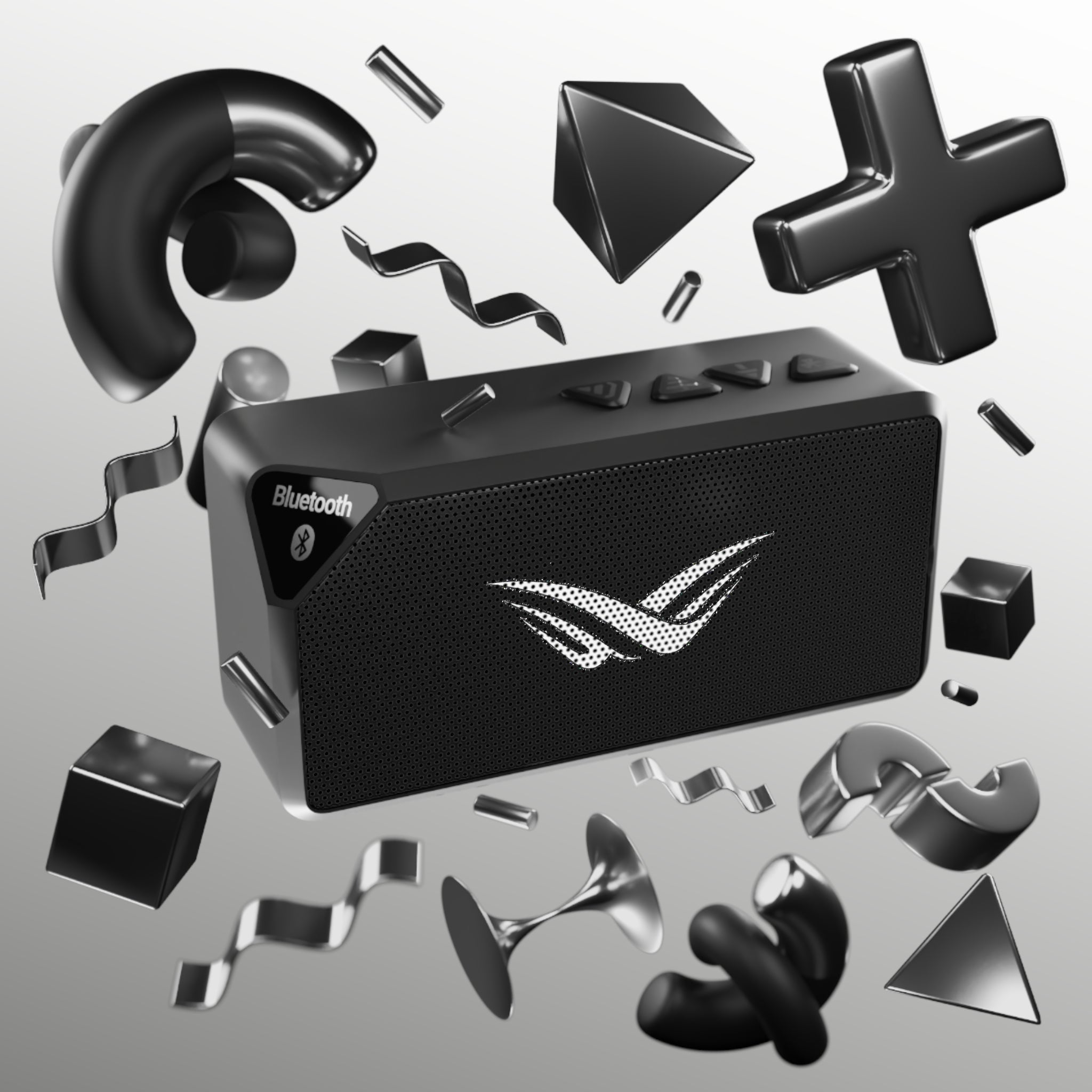 Bluetooth Portable Speaker — Compact Wireless Speaker with Logo Grill, Travel & Outdoor Ready