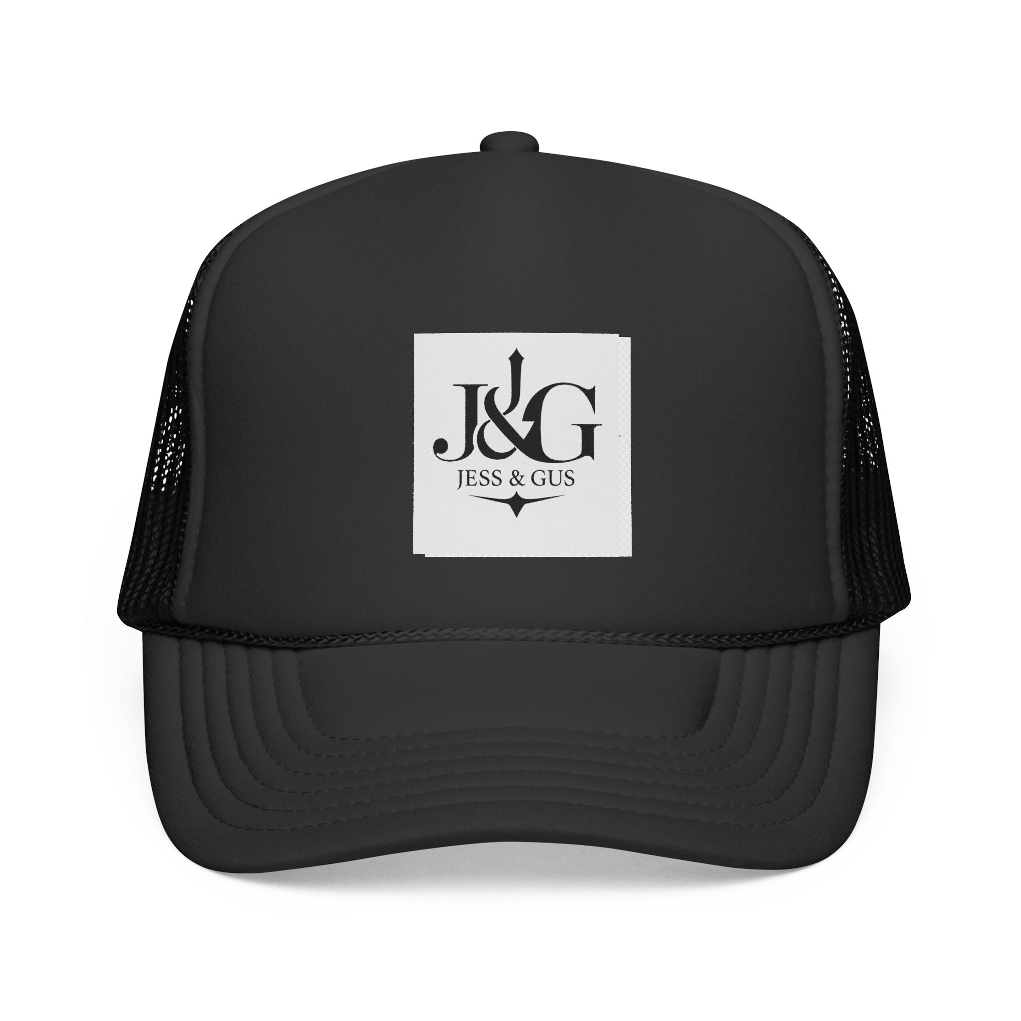 J&G (Jess & Gus) Trucker Cap — Embroidered Logo Mesh Hat | Inspired by Movement & Purpose