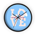 Love Everyday Wall Clock — Pastel Blue Inspirational Home Décor