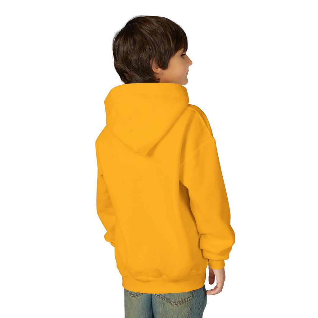 Youth Hoodie with Minimal Wave Logo — Casual Kids Pullover