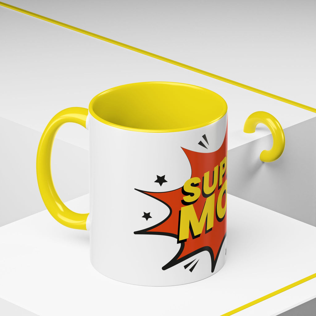 Super Mom Coffee Mug — Comic Book Pop Art Mother's Day Gift (11/15oz)